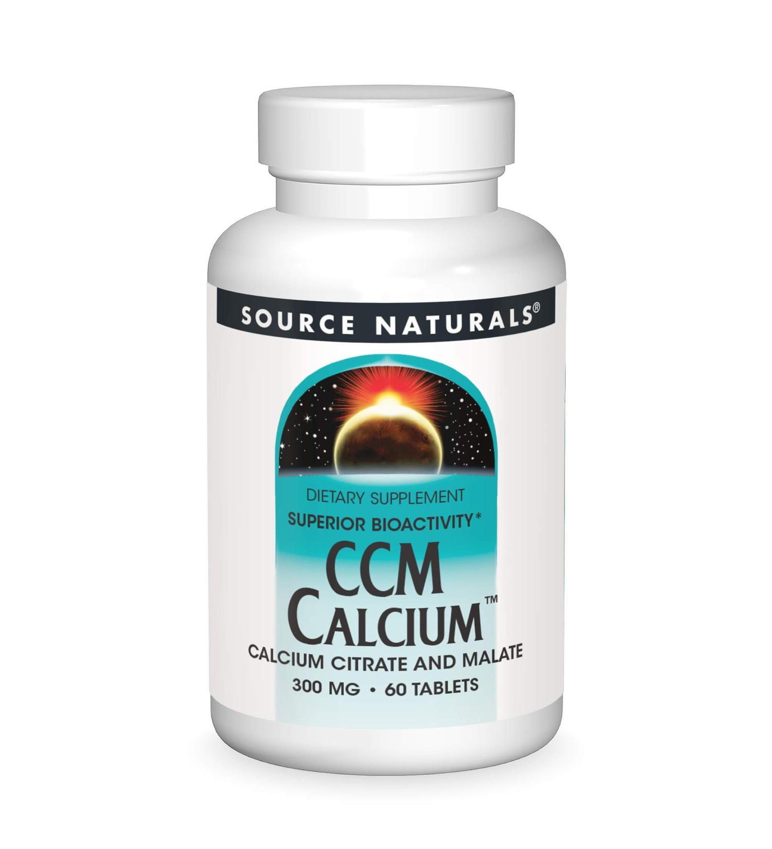 Source Naturals CCM Calcium Citrate/Malate 60 Tabs - Premium Bone Health Supplement - Buy Online on GoSupps.com