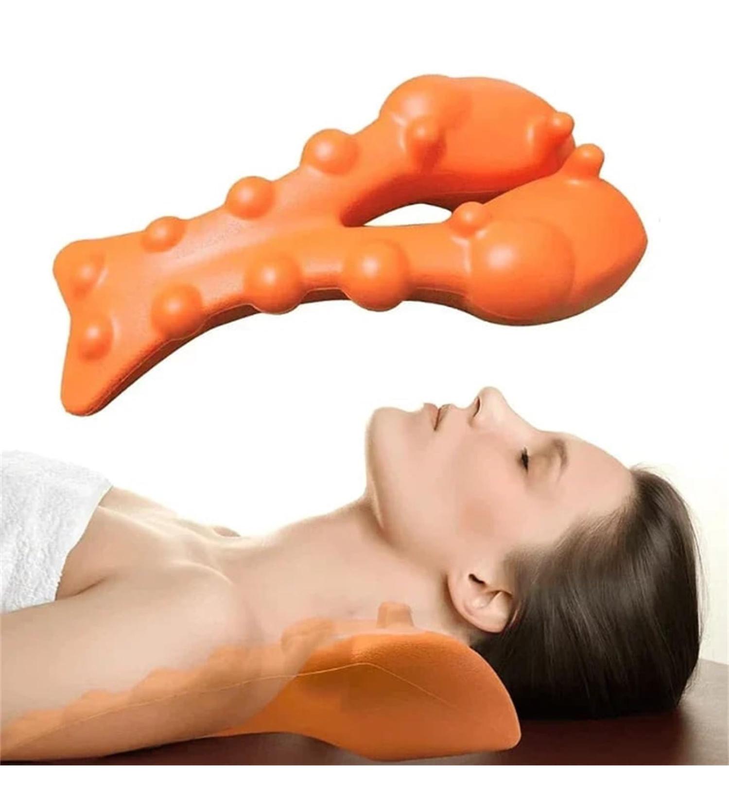 Relieflylab Trapezius Stretcher & Trigger Point Massager for TMJ Pain Relief - Back Extensor & Cervical Vertebrae Alignment (Yellow) - Buy Online on GoSupps.com