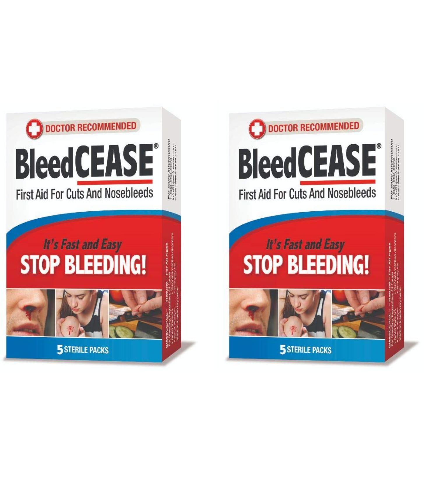 BleedCease Stop Bleeding Sterile 5 Count - 2 Pack - Buy Online on GoSupps.com