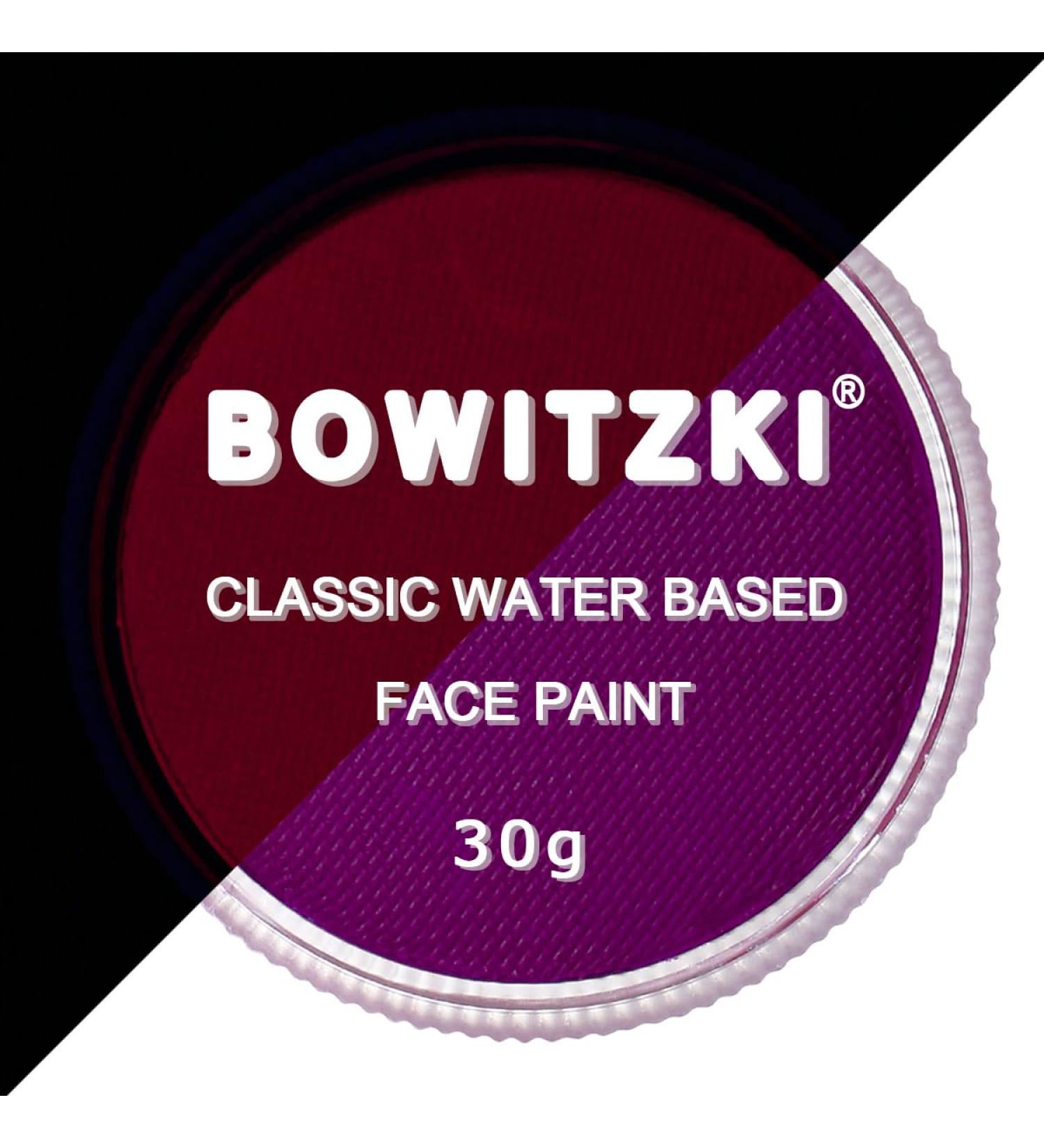 Bowitzki 30g Professional Face Paint Body Paint Water Based Face painting Makeup Safe for Kids and Adults Split Cake Single Color Halloween Christmas (Neon Purple) - Buy Online on GoSupps.com