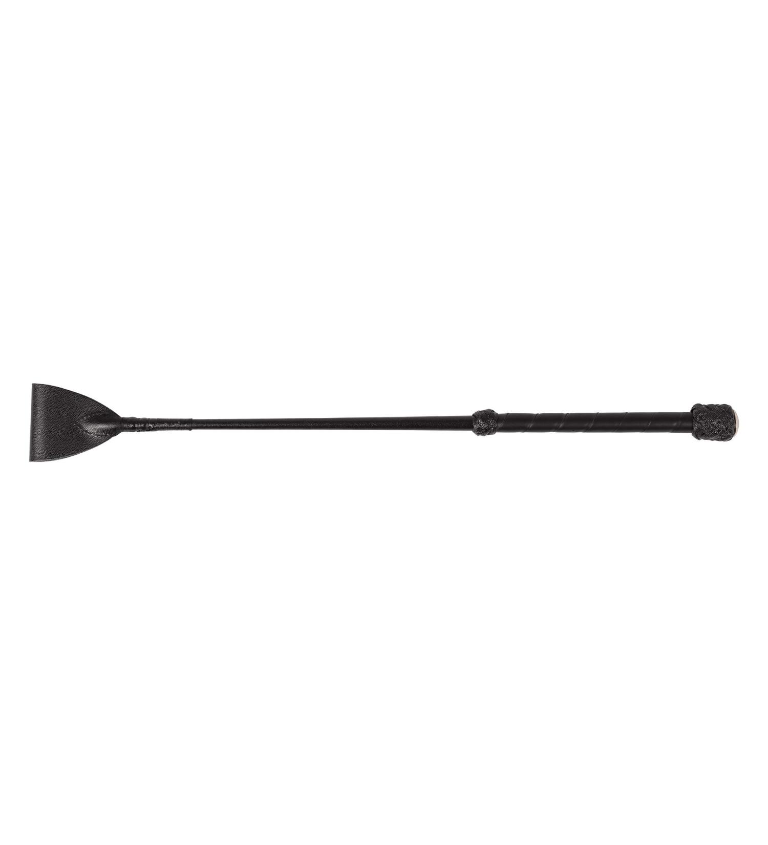 Huntley Equestrian 16 Inch Leather Jumping Bat Riding Crop - Black - Handcrafted in England - Buy Online on GoSupps.com