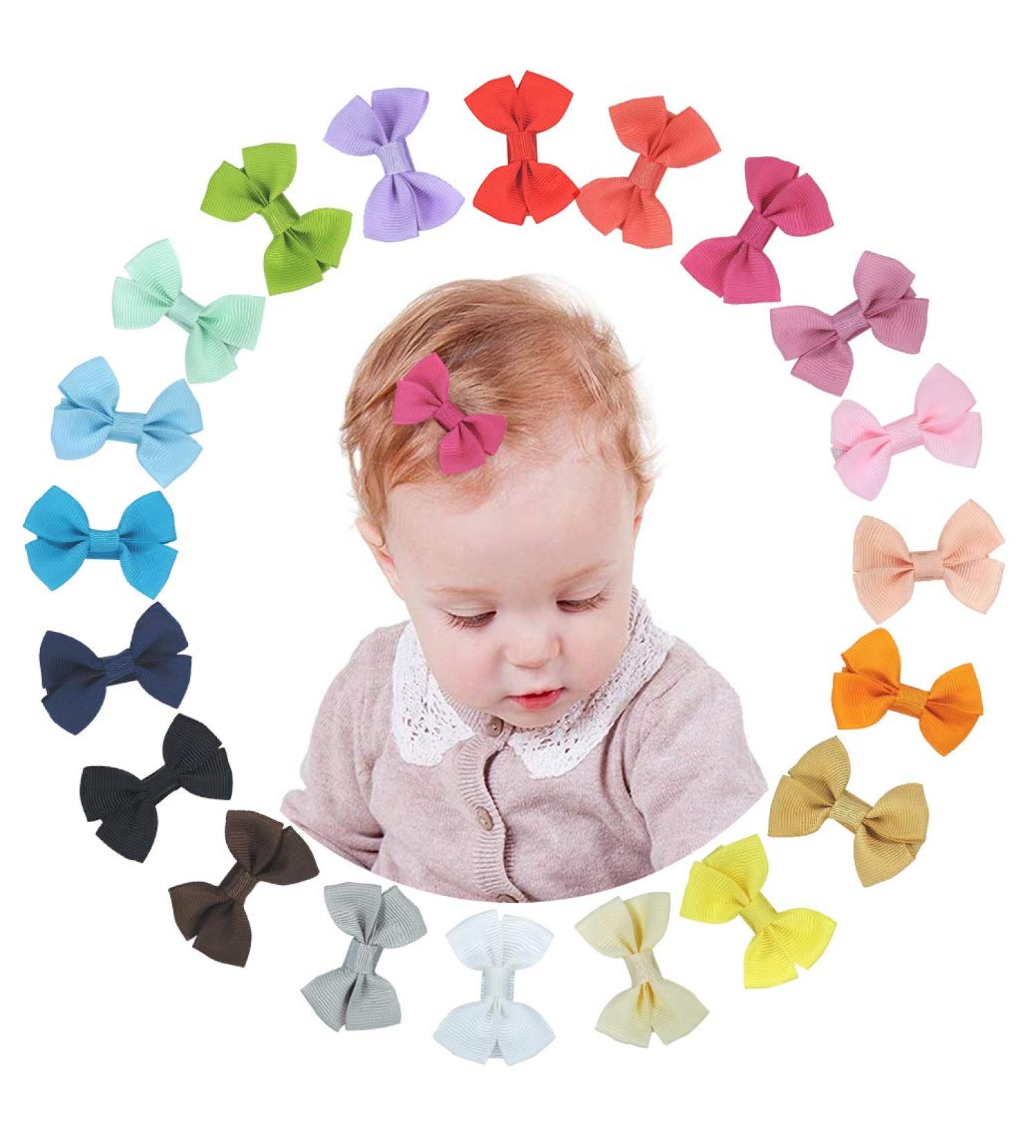 Xcozu 20-Piece Hair Clip Set for Girls - Cute Metal & Ribbon Hair Accessories for All Hair Types - Buy Online on GoSupps.com