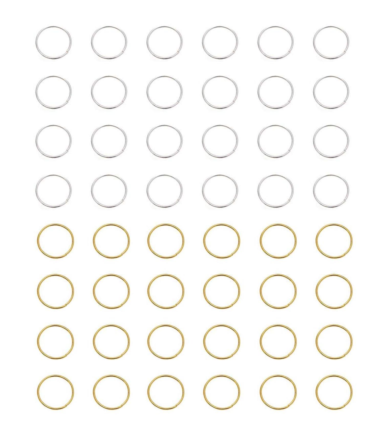 Ruwado 120 Pcs Hair Braid Ring 60 Pcs Gold 60 Pcs Silver Metal Small Hair Clip Loops for Women Hip Hop Style DIY Hair Accessories Dreadlock - Buy Online on GoSupps.com