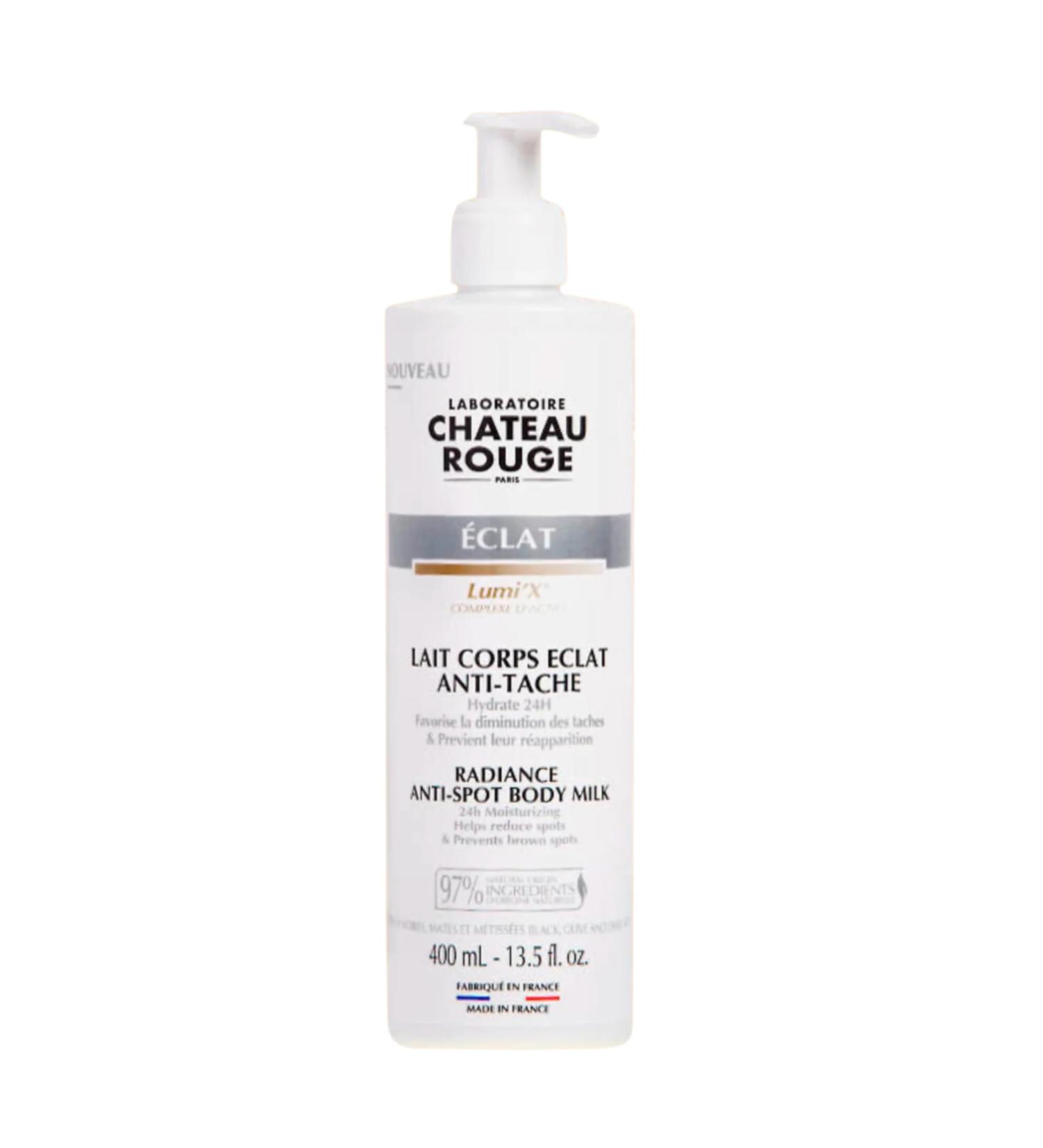 Ch teau Rouge Anti-Stain Radiance Body Lotion Lumi'X Complex Moisturizes & Unifies the Complexion Anti-Pigmentation Effect Visible in 4 Weeks Made in France Pump Bottle 400 ml - Buy Online on GoSupps.com