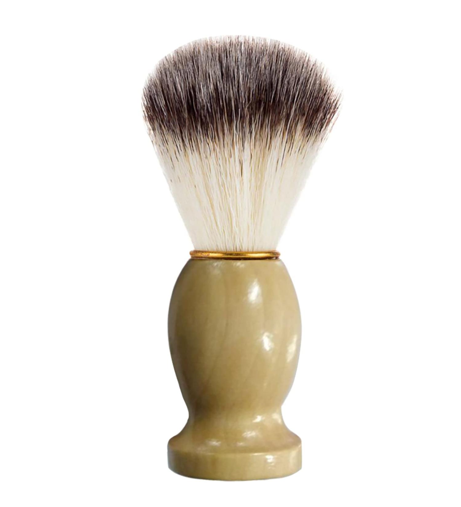 Buy Wooden Men s Shaving Brush - Brown Grip Intimate Care One Size | International Shipping - Buy Online on GoSupps.com