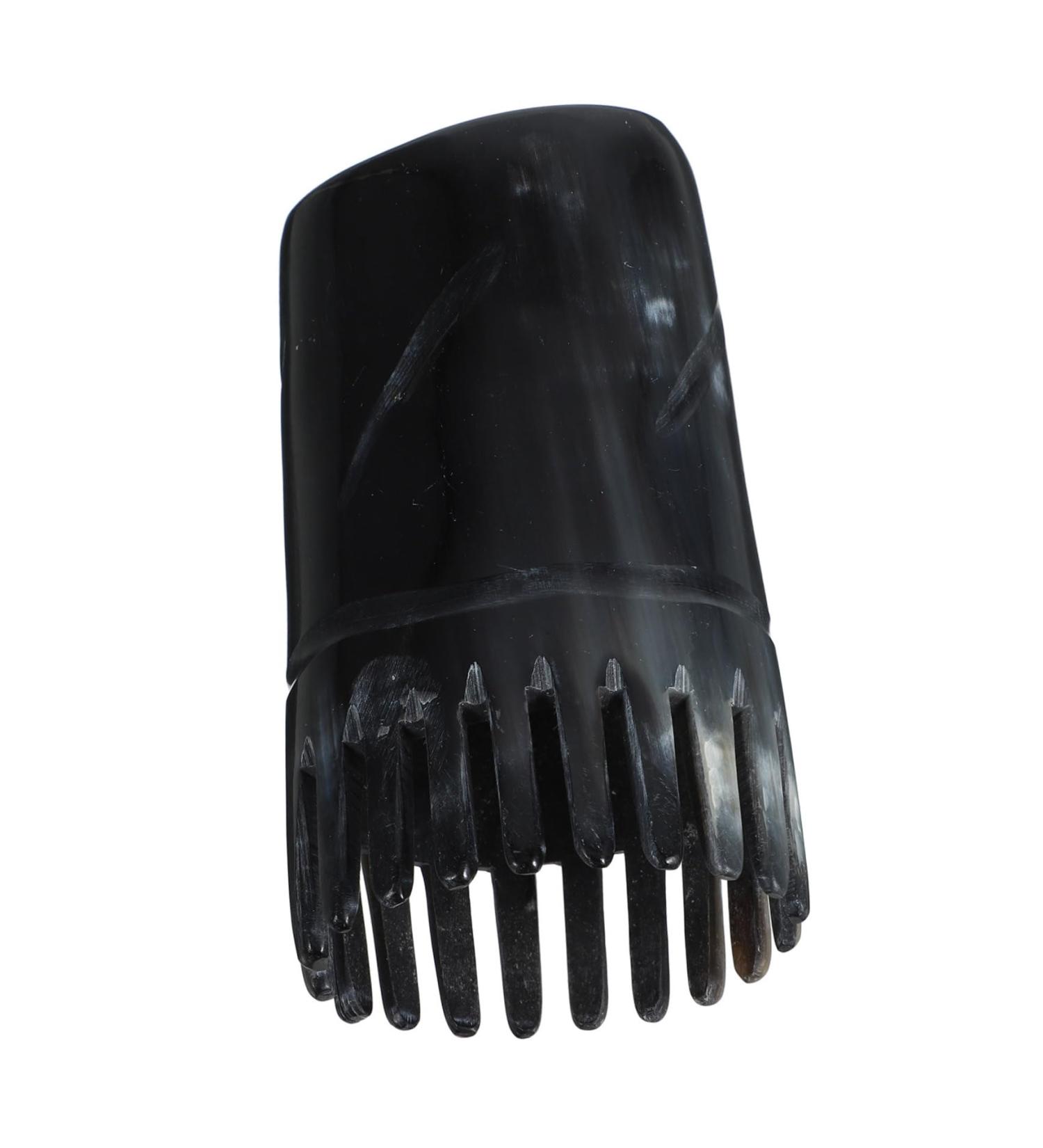 Marmerdo Head Massager - Scalp Care & Hair Massage Device | Black Horn Massage Comb for Cleaning & Relaxation | 7x3cm - Buy Online on GoSupps.com