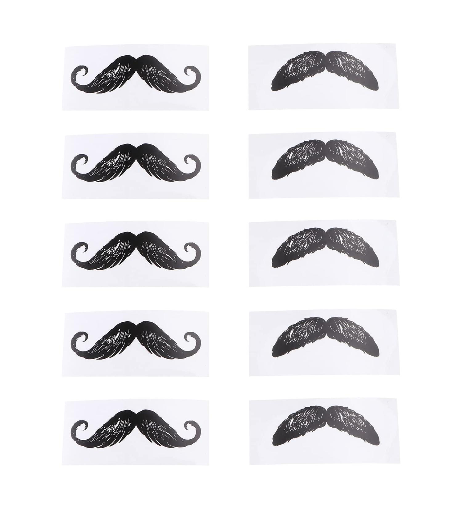 Fomiyes 30-Stick Bart Styling Mustache Stickers for Hair Removal - Painless False Mustache & Nasal Waxing for Men - Buy Online on GoSupps.com