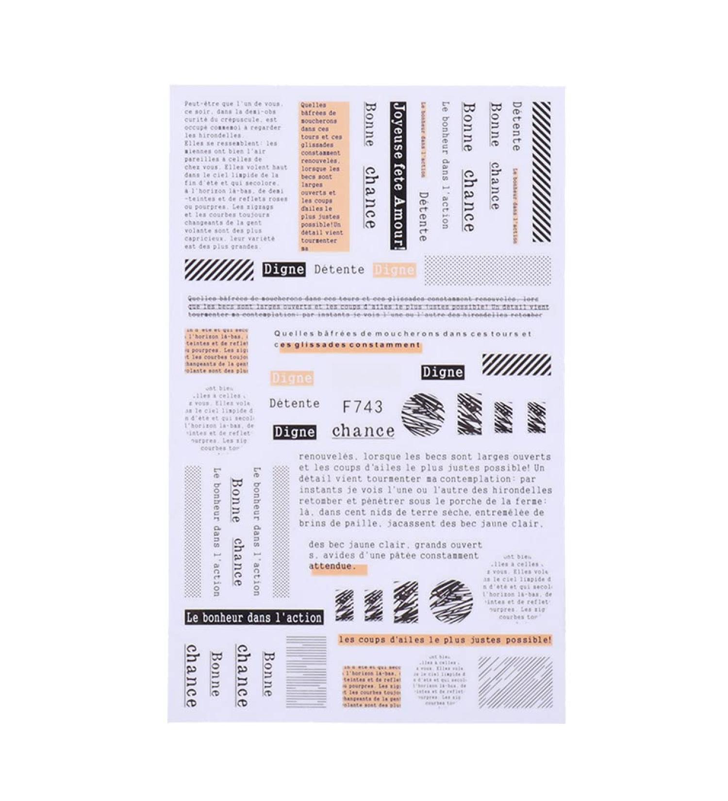 Nail Art Decoration Flower Simple Design Transfer Decals Black Vine Leaf 3D Nail Sticker Alphabet(F-743) - Buy Online on GoSupps.com