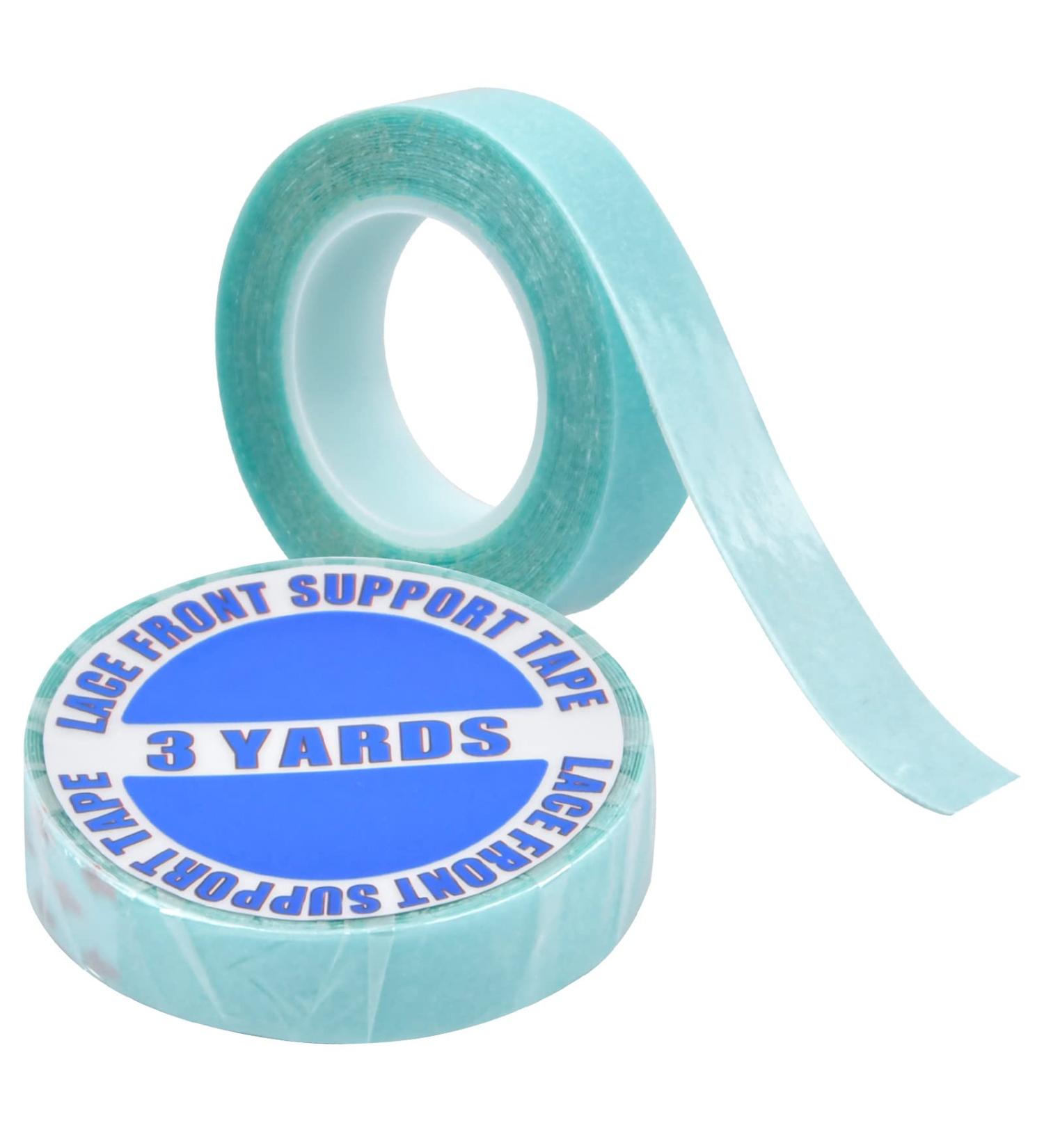 AvoDovA 2 Rolls Lace Front Wig Support Tape 3 Yards Blue Double Sided Adhesive Lace Front Support Tape Waterproof Sticky Tape for Toupees Hair Extension Hairpieces Salon Wigs Toupees Hair Pieces - Buy Online on GoSupps.com