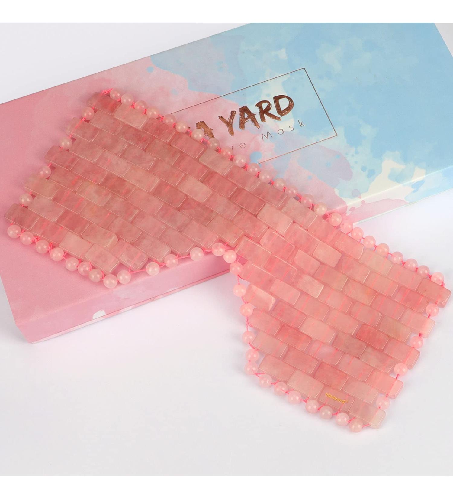 Rose Quartz Eye Mask - Natural Pink Rose Eye Mask for Jelly Mask Facial, Spa Tool for Skin Care - Mother's Day Gift - Buy Online on GoSupps.com