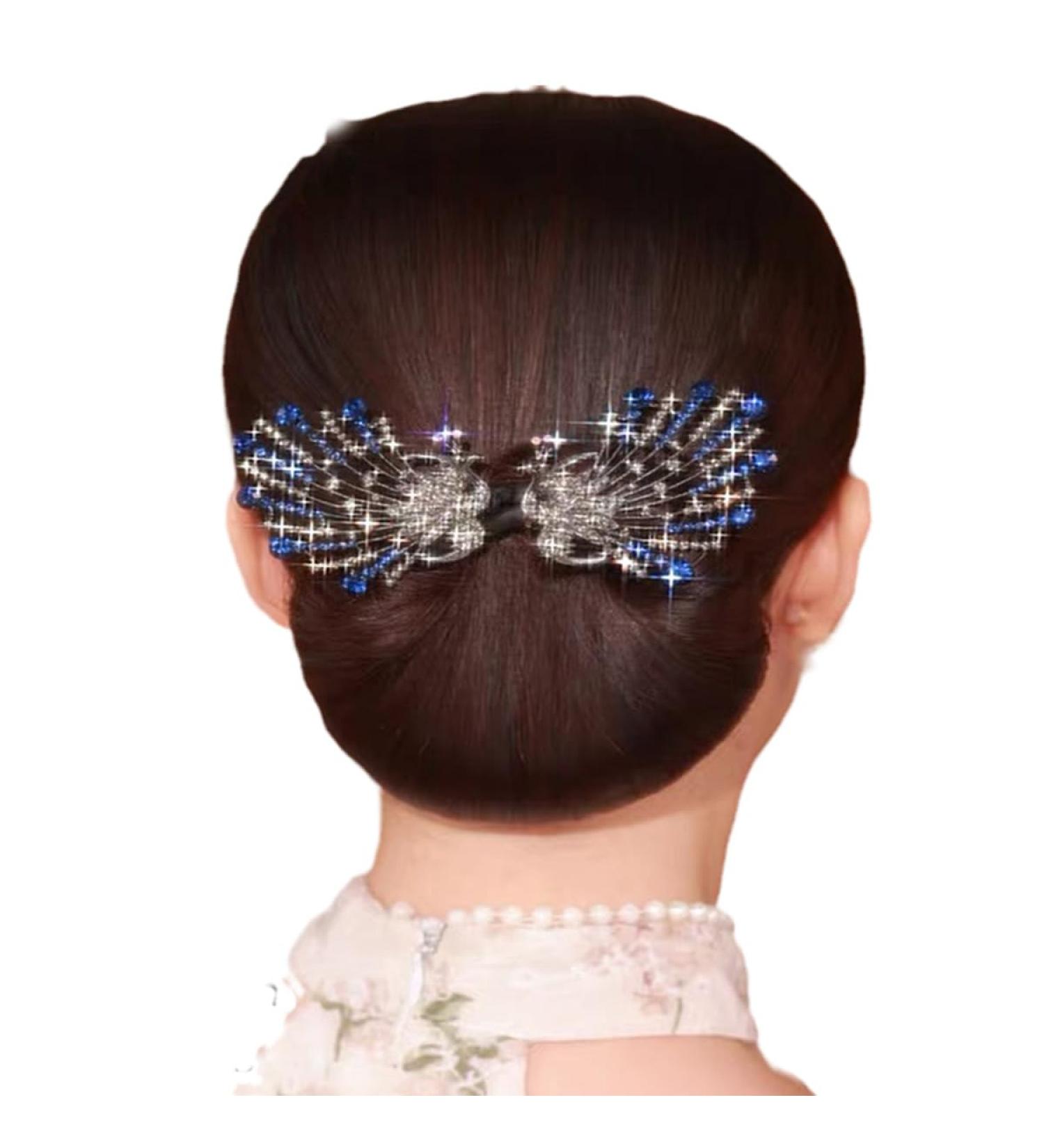 Ball Hair Clips Bun Rollers Lazy Hair Curler Rhinestone Flower Hair Clip Elegant Hair Clip For Women Bun Maker Hairpin Easy And Quick Snap Curling Tools (Type15) - Buy Online on GoSupps.com