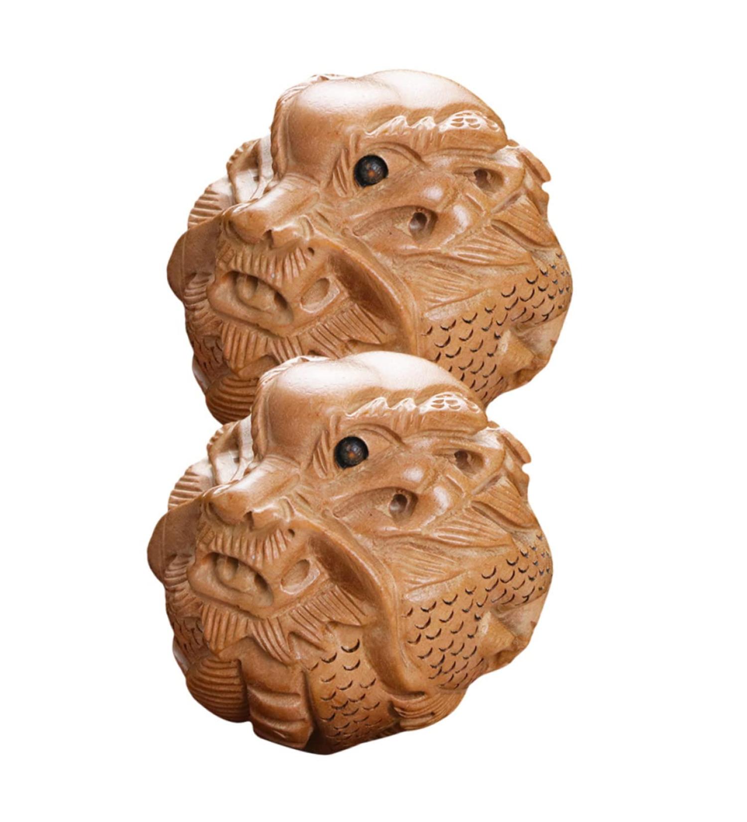 Solustre Baoding Balls - Wooden Chinese Hand Massage Tools for Fitness & Relaxation | Perfect Mahogany Gift - Buy Online on GoSupps.com