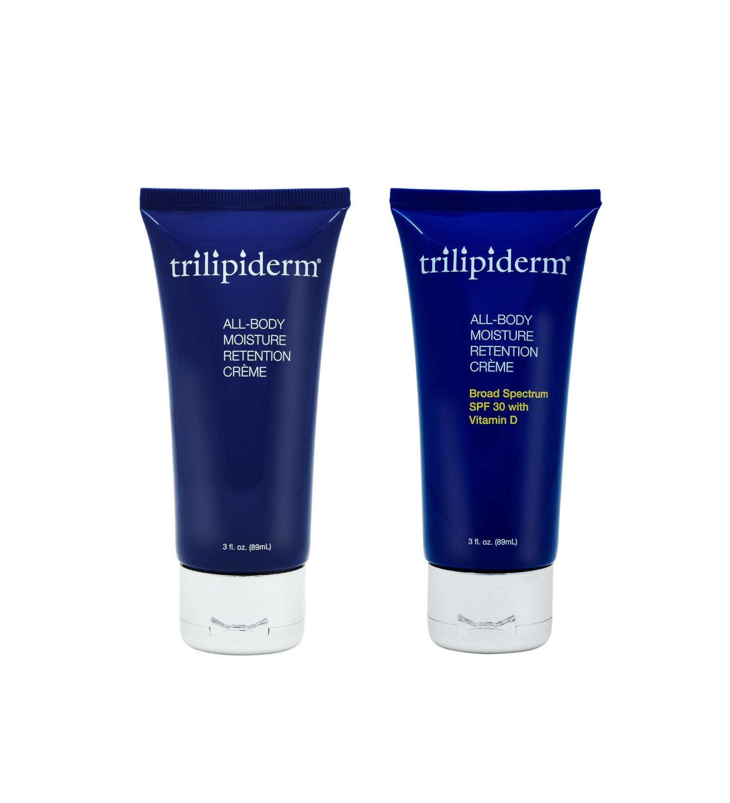 Trilipiderm Travel Size Moisturizer & Sunscreen 3oz - SPF 30 Sunblock & All-Body Hydration Pack of 2 - Perfect for Travel & Getaways - Buy Online on GoSupps.com