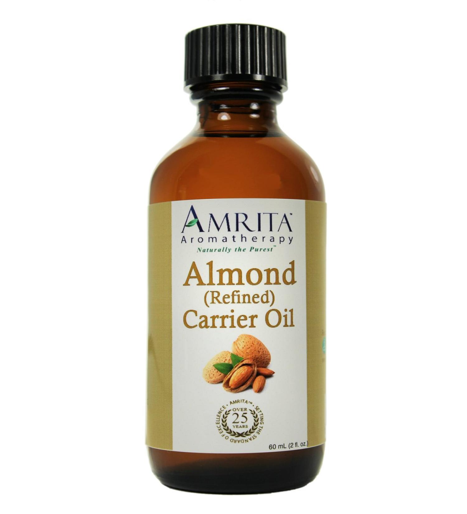 AMRITA Aromatherapy: Almond Oil Expeller Pressed Carrier Oil A Base Oil for Aromatherapy Massage Essential Oils & More - Size: Size: 1-Liter