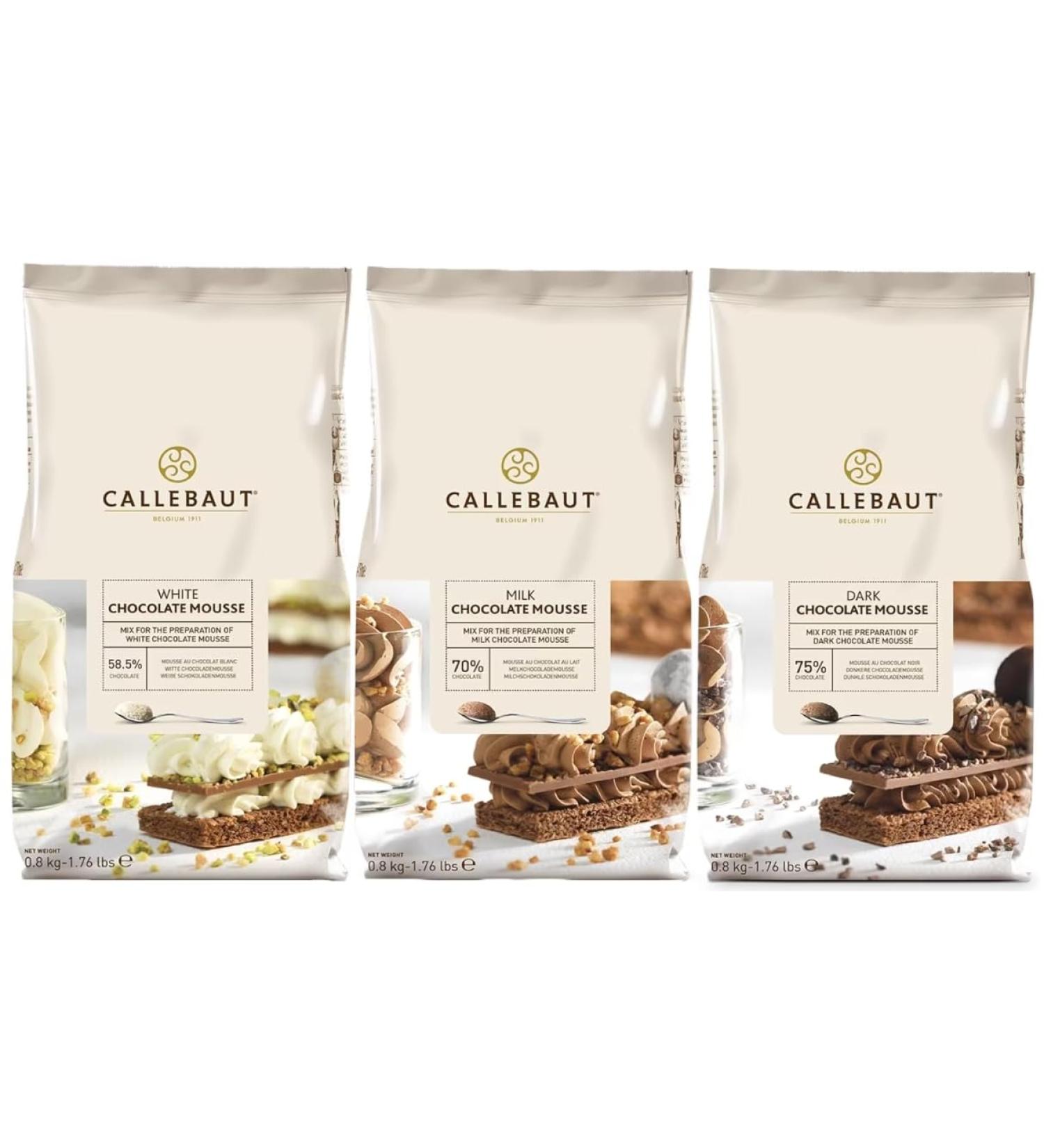 Parkers Callebaut Chocolate Mousse Custom - Choose 2 x 800g bags from 3 Flavours