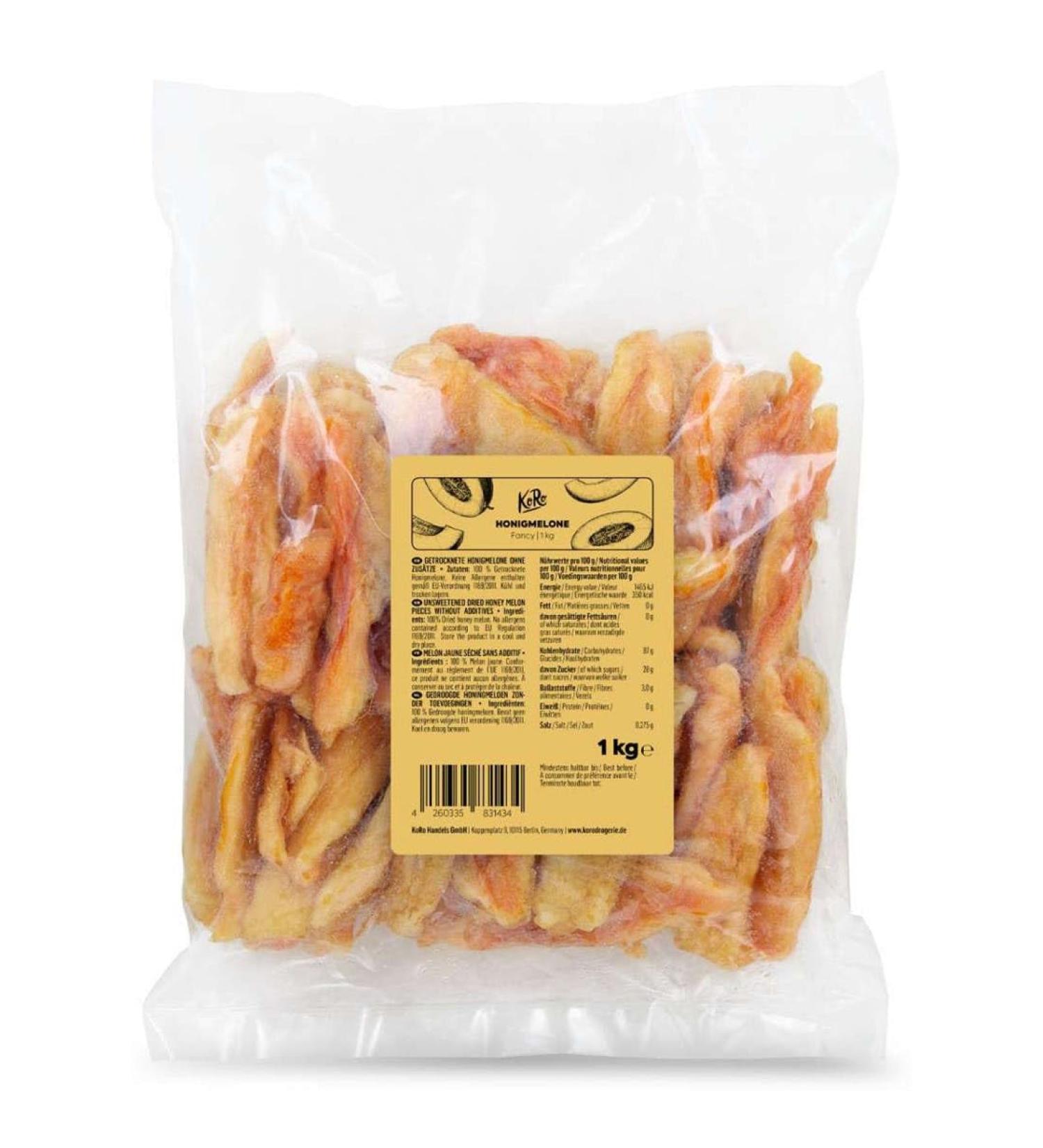 KoRo - Yellow melon without additives 1 kg - Natural and sweet dried fruits in a large format package - Buy Online on GoSupps.com