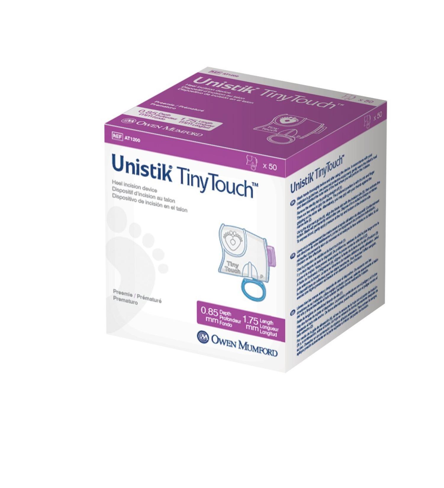 Owen Mumford Unistik TinyTouch Preemie Heel Incision Device - Fast and gentle procedure for premature babies - Buy Online on GoSupps.com