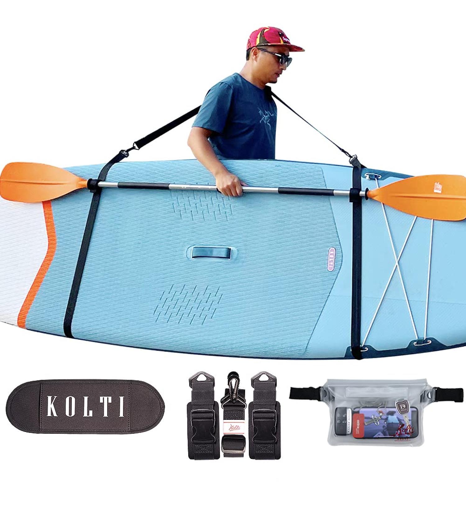 Adjustable Heavy-Duty SUP Carry Strap for Paddle Board - Black | Surfboard, Canoe, Longboard Support Strap - Paddle Board Accessories - Buy Online on GoSupps.com