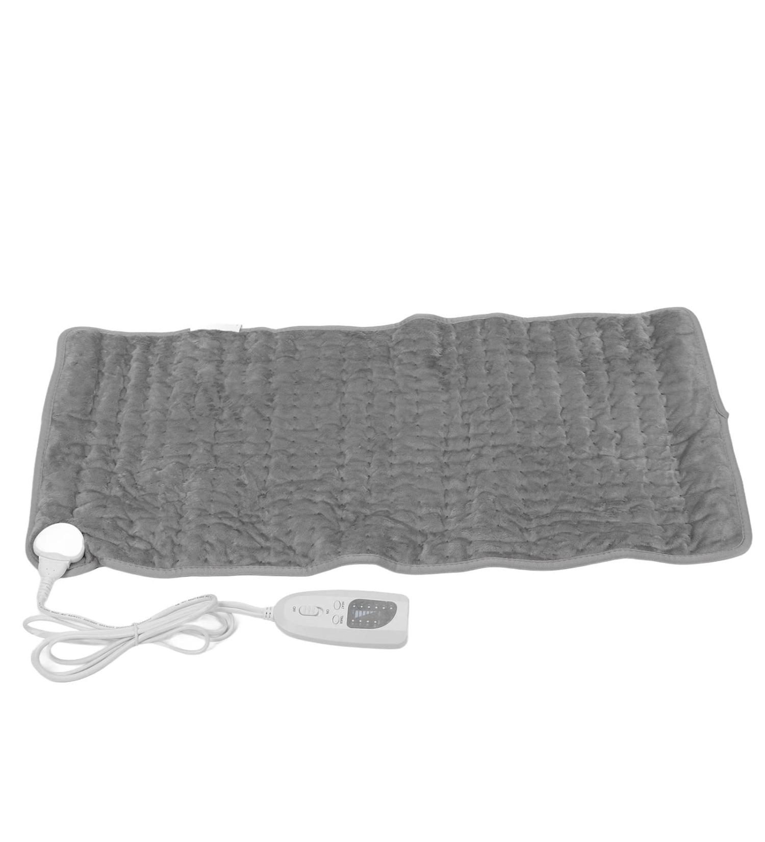 Soft Electric Heating Pad for Stiff Shoulders - Relieve Pain | EU Plug 220-240V - Silver Gray - Buy Online on GoSupps.com