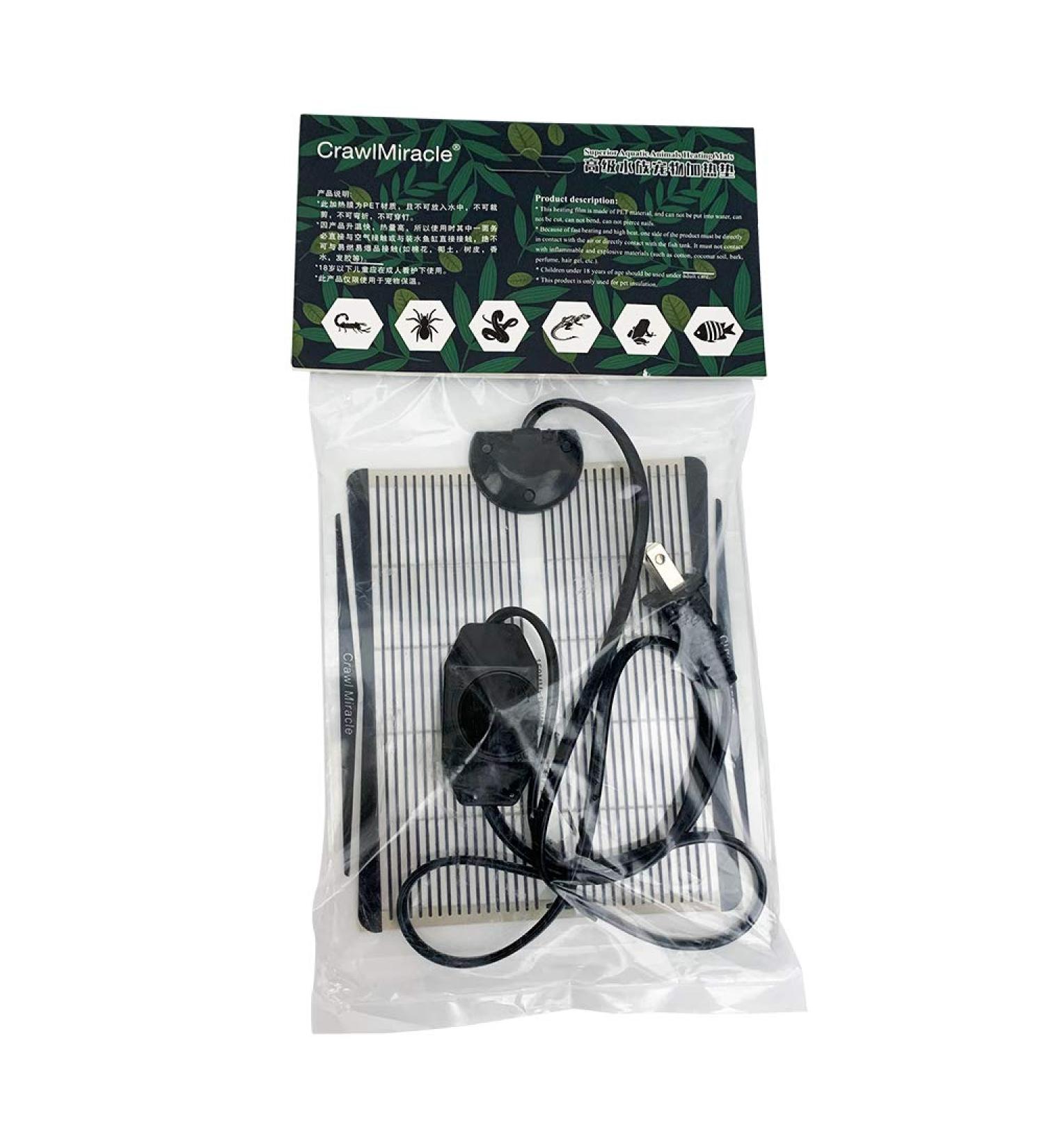 Heat Pad Infrared Heating mat 5W for Reptiles Amphibians Under Tank with Adjustable and Temperature Control Switch - Buy Online on GoSupps.com