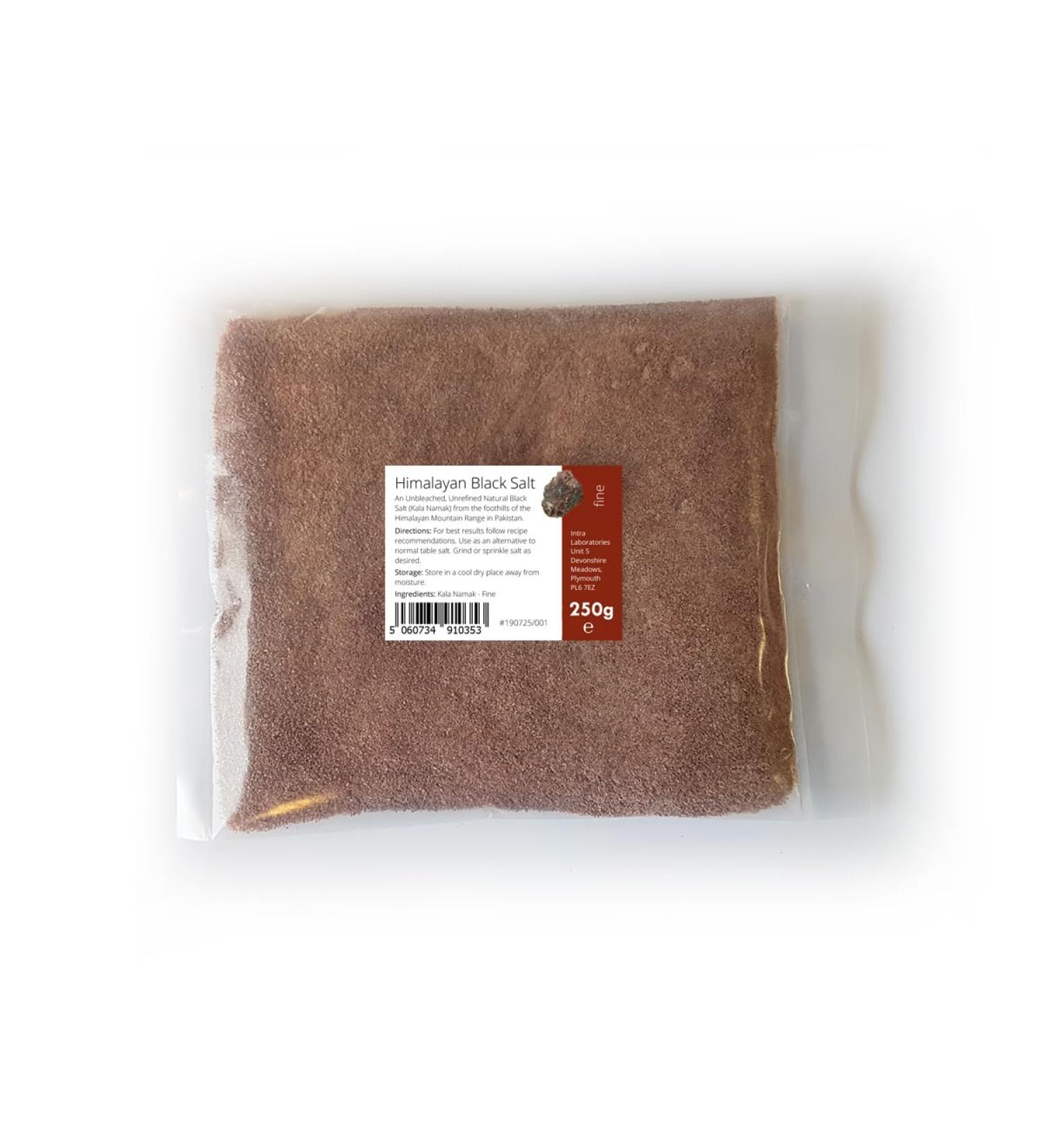 Intralabs - Black Himalayan Salt 250g - Pure & Naturally Organic Food Grade Kala Namak Fine