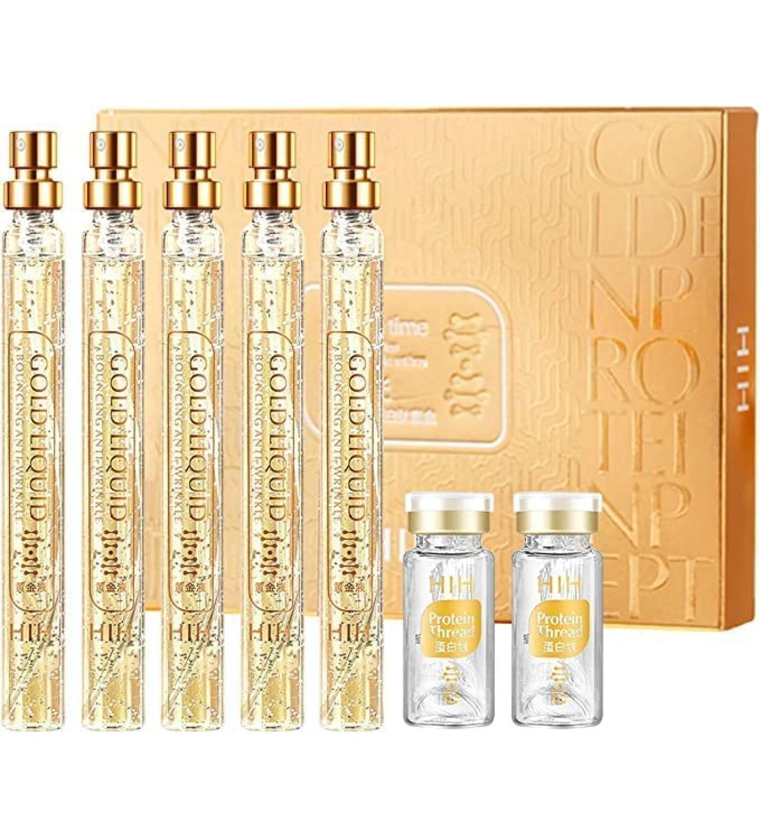 (Most Gifted) 2023 New Korean Protein Thread Lifting Set Absorbable Collagen Thread for Face Lift 2 Soluble Protein Thread and 5 Nano Gold Essence Combination - Buy Online on GoSupps.com