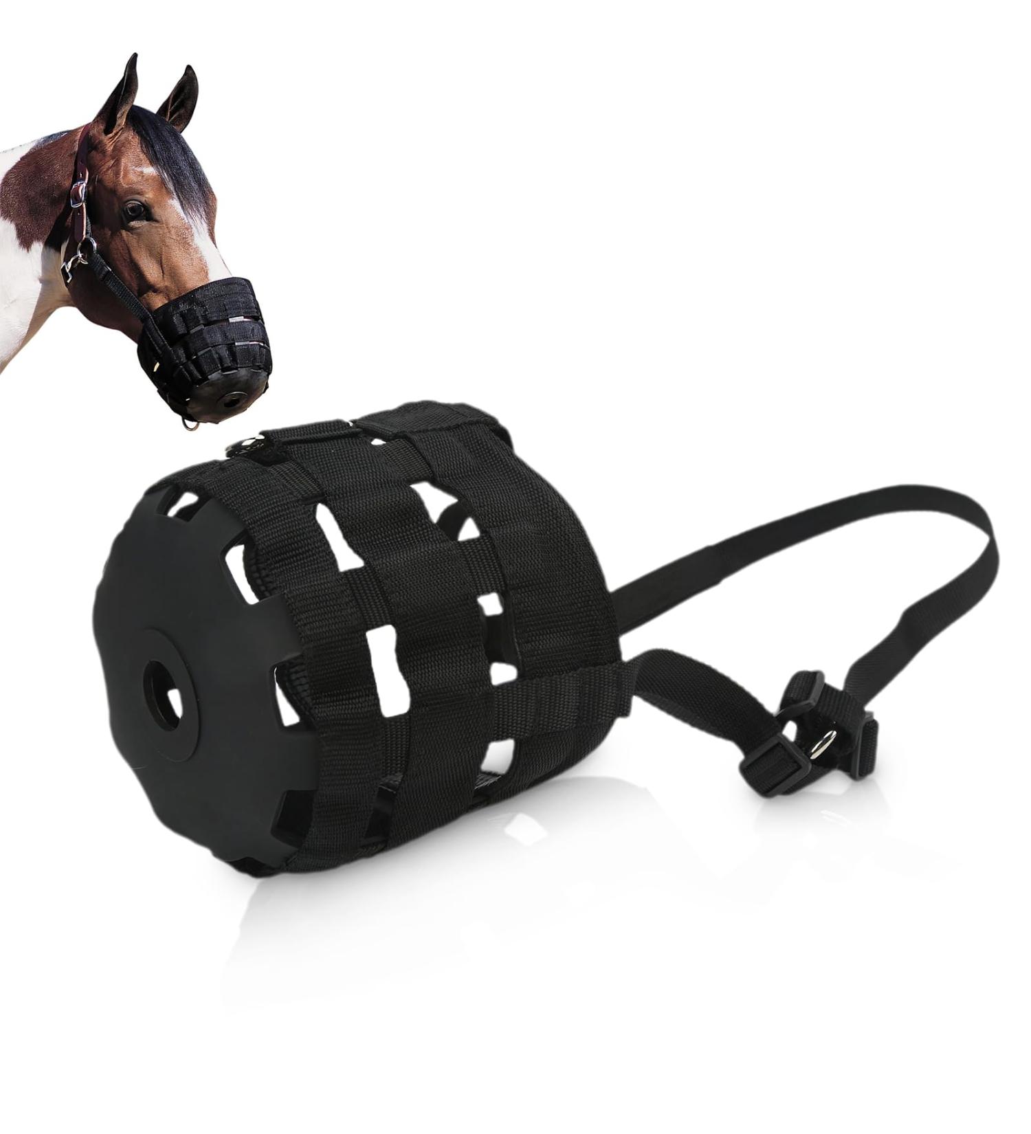 Elprico Adjustable Horse Muzzle - Durable Breathable Design for Grazing & Bite Prevention - Buy Online on GoSupps.com
