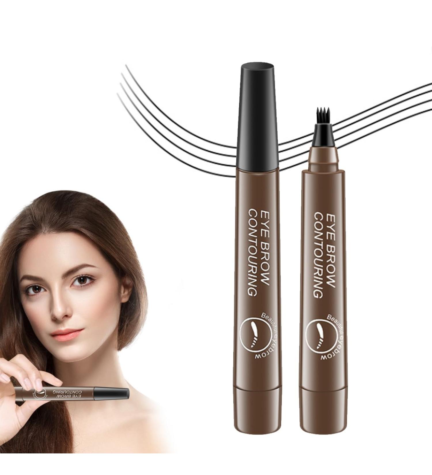 Makefullbeauty Eyebrow Pen Magic Eyebrow Pencil 3D Waterproof Microblading Eyebrow Pencil Contouring Pen Long Lasting Smudge Proof Creates Natural Looking Brows (Dark Brown) - Buy Online on GoSupps.com