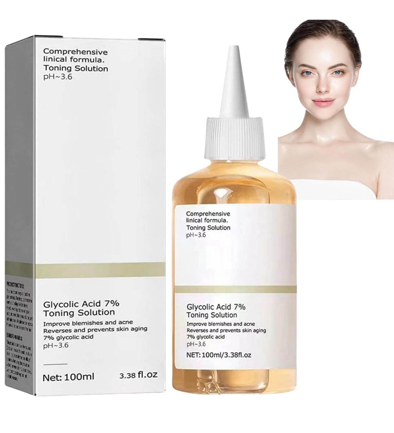 Glycolic Acid Toner Glycolic Acid 7% Toning Solution Glycolic Acid 7% Hydrating Serum Skin Glycolic Acid Serum Toner Skincare Hydrating Moisturiser Resurfacing Solution Brightening Serum Facial Serum - Buy Online on GoSupps.com