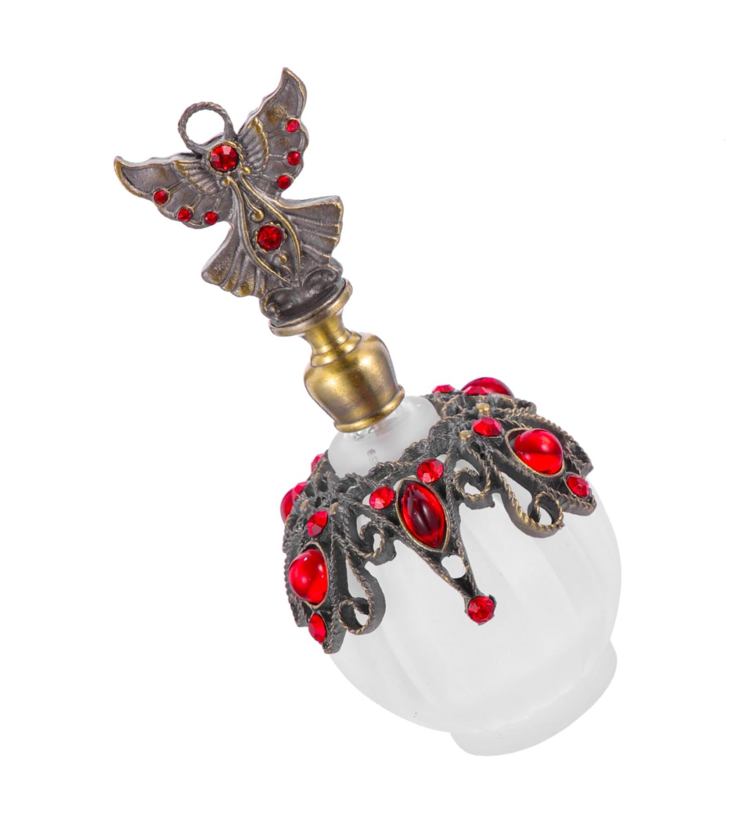 Housoutil Perfume Bottle Essential Oil Bottle Storage Bottle Household Red Travel Aluminum Alloy 13x5x5cm Red - Buy Online on GoSupps.com