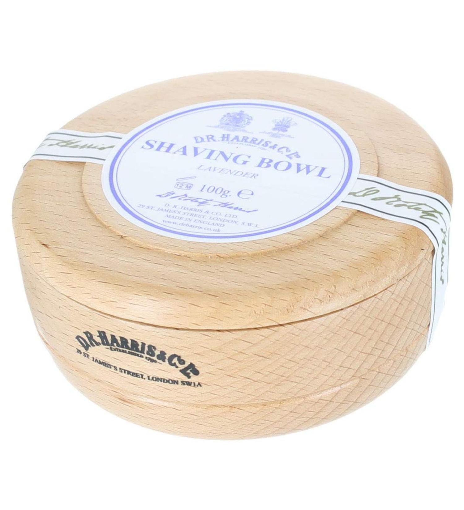 DR Harris Lavender Shaving Soap in Beech Bowl 100g