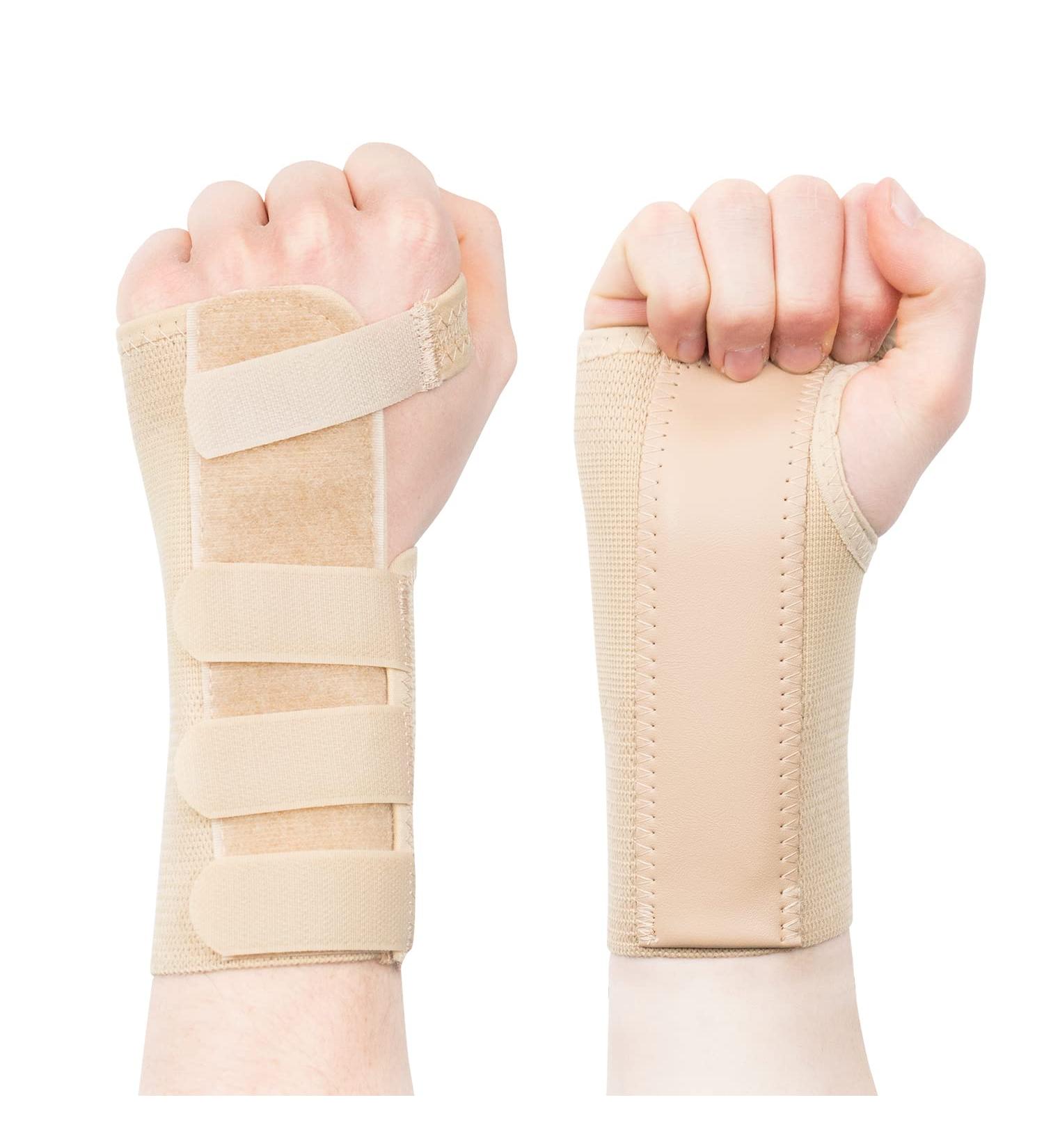 Actesso Tri-Weave Wrist Support Splint Brace - Carpal Tunnel Relief - Beige Small Left Hand - Pack of 1 - Buy Online on GoSupps.com