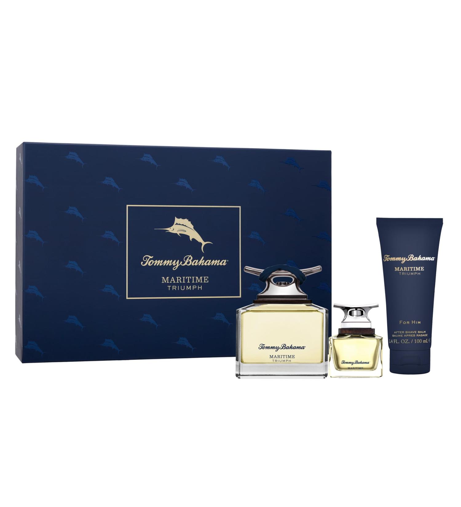 Tommy Bahama Maritime Triumph Eau de Cologne for Men Notes of Violet Cedar Cashmere Spicy & Masculine Scent 3 PC Gift Set - Buy Online on GoSupps.com