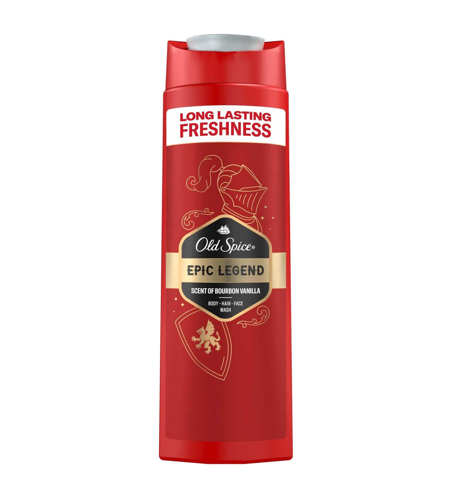  Old Spice Old Spice Epic Legend 3-in-1 Shower Gel for Men 400ml. For hair face and body long-lasting freshness fragrance of... - Buy Online on GoSupps.com