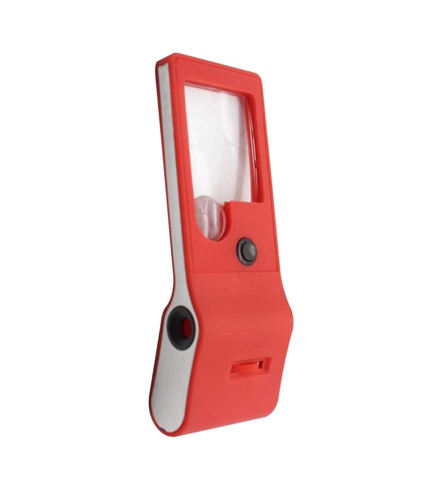 Lightweight Magnifying Glass Handheld 3/10/55X High-Definition Led Light Multifunctional Magnifying Glass for Reading Identification/Red Lofty Ambition - Buy Online on GoSupps.com