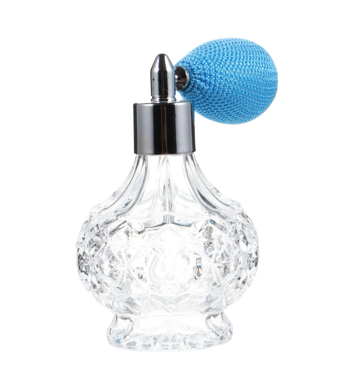 FRCOLOR perfume glass bottle Spray For Perfume glass perfume antique perfume sprayer refillable perfume empty perfume container refillable liquid container travel vintage decorate 11x6x6cm Blue - Buy Online on GoSupps.com