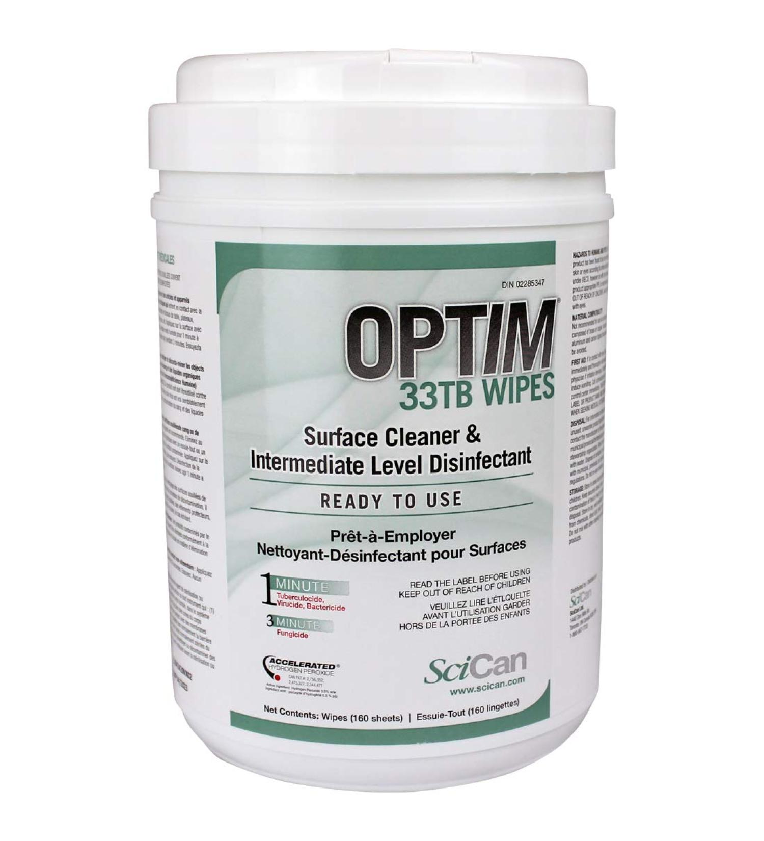 OPTIM 33TB Unscented Disinfectant Wipes