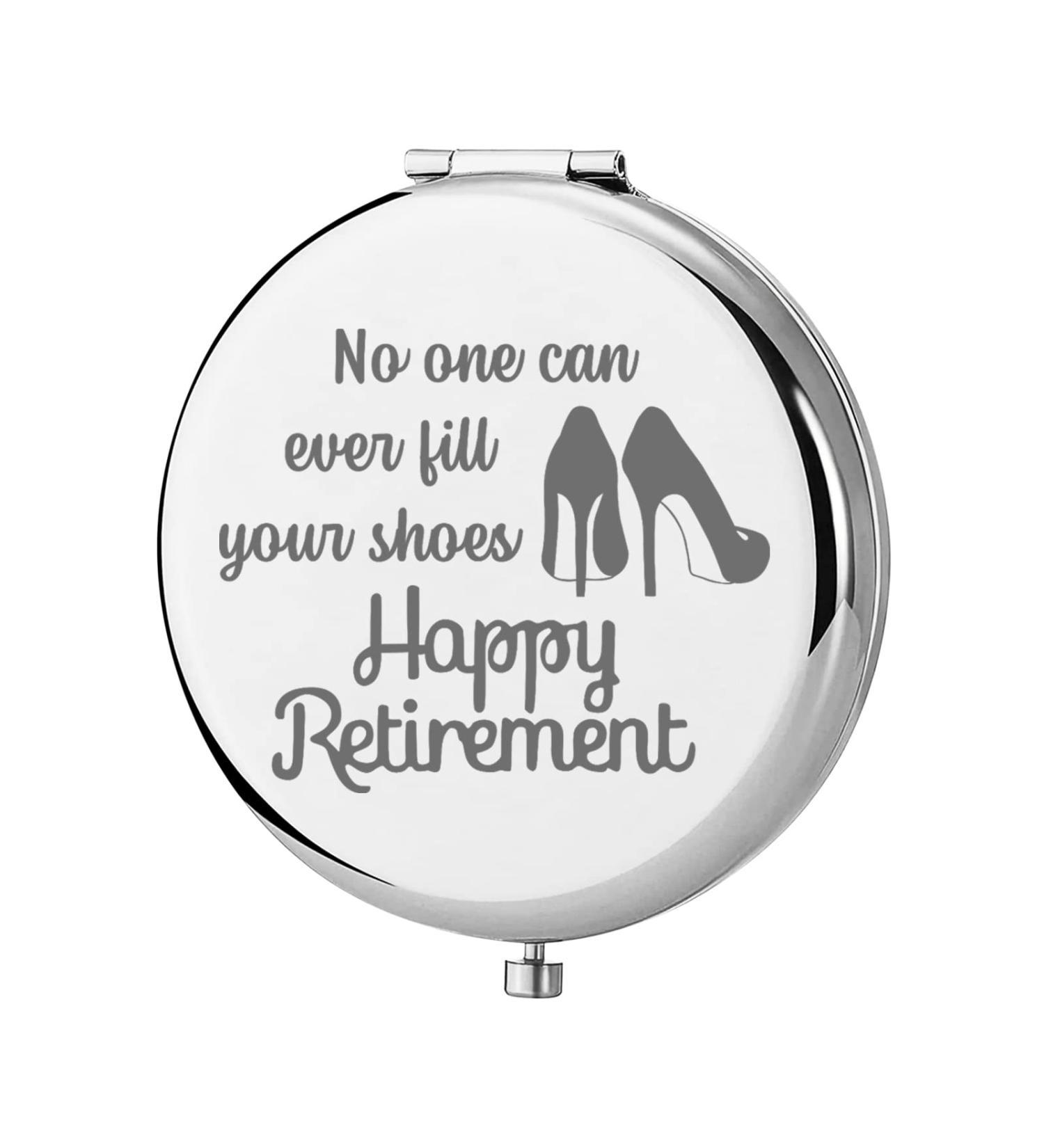 Retirement Pocket Mirror - Unique Retirement Gift for Coworker and Friends | Happy Retirement Compact Mirror - Inspirational Retirement Gift - Buy Online on GoSupps.com