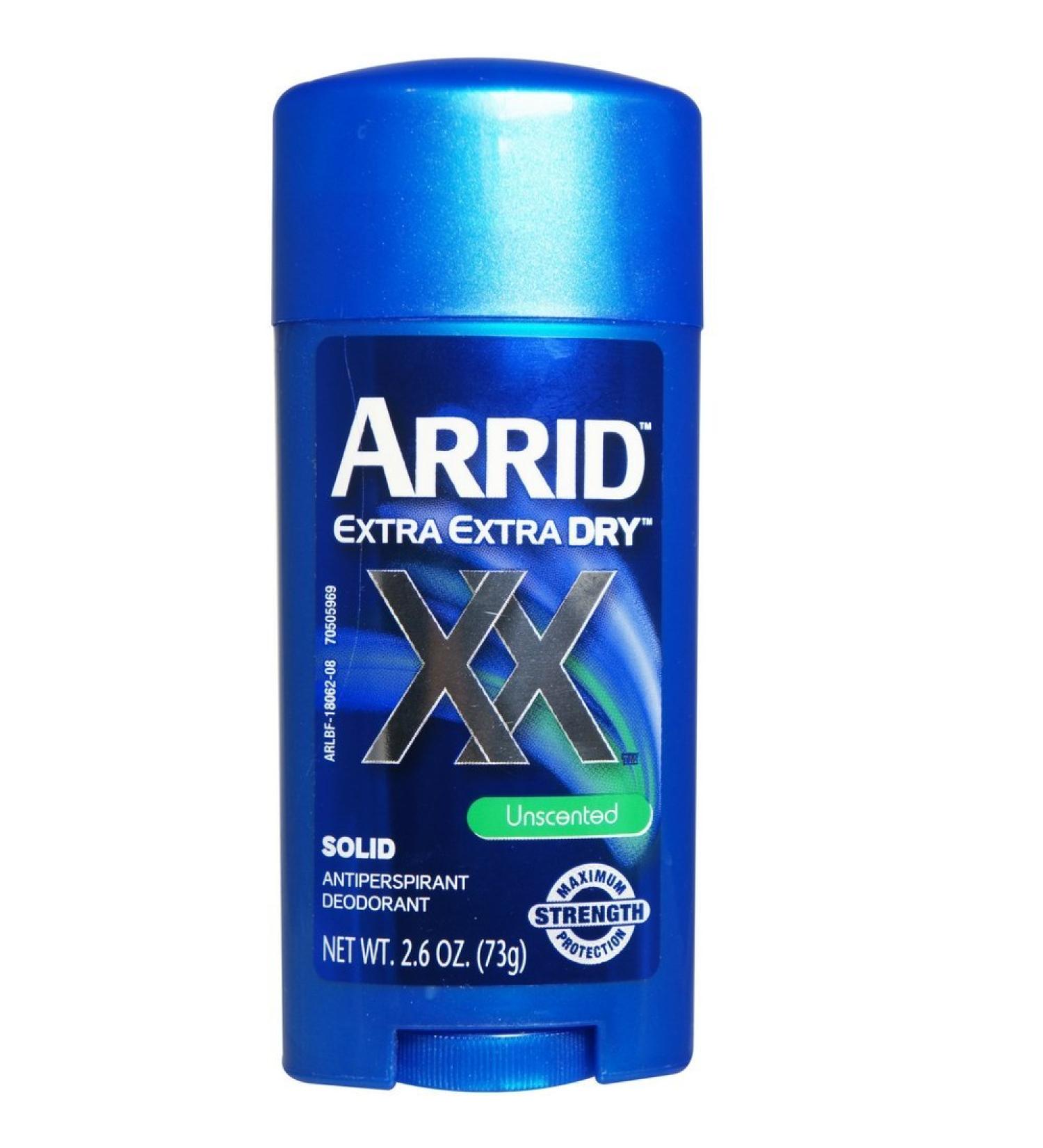ARRID XX Anti-Perspirant Deodorant Solid Unscented 2.6 oz (Pack of 8) 2.6 Ounce (Pack of 8)