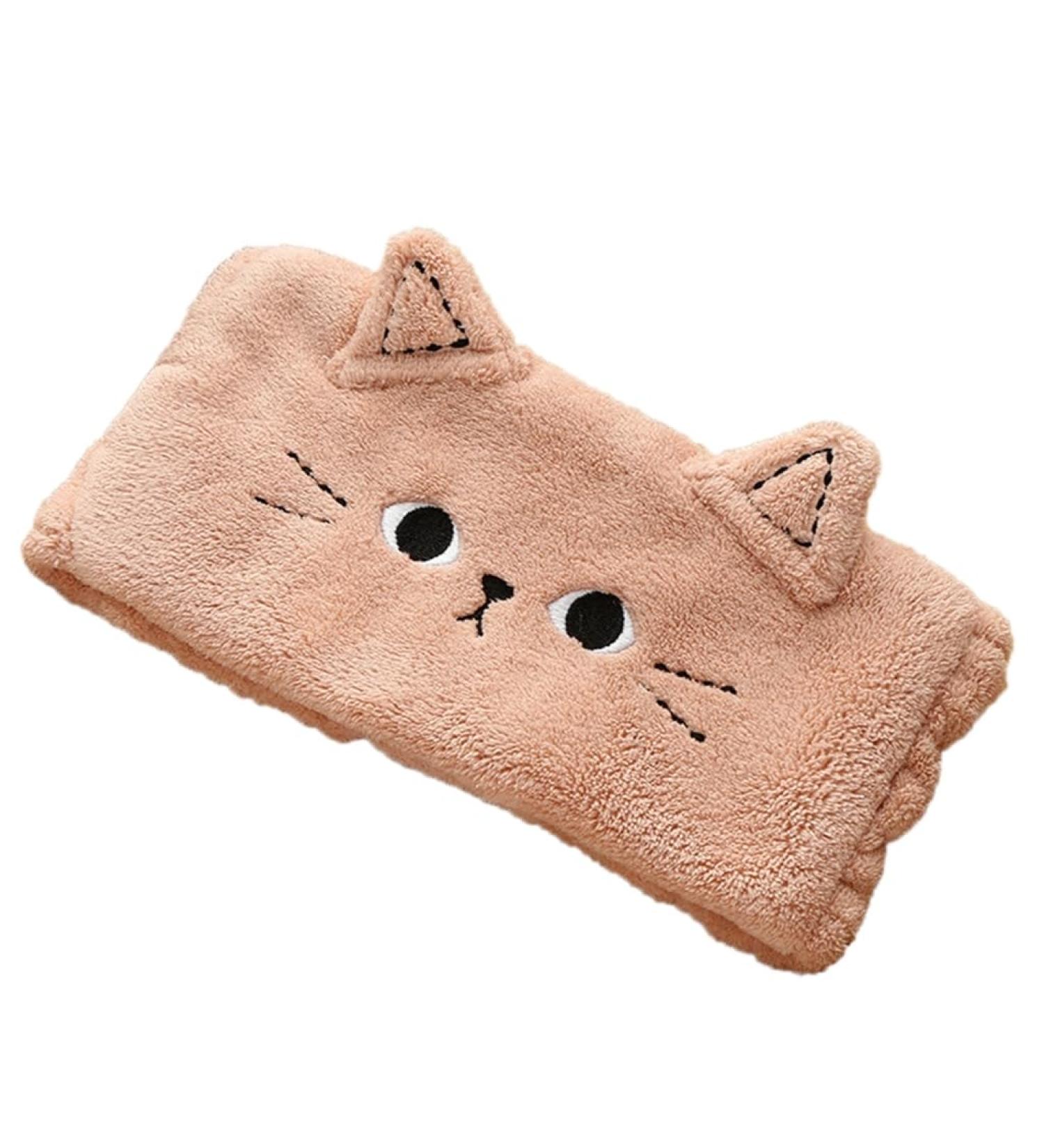 Bottone Plush Big Hairband Soft -face Embroidery Headband Elastic -slip Fleece Headwrap for Washing Face Makeup Tool Light pink - Buy Online on GoSupps.com