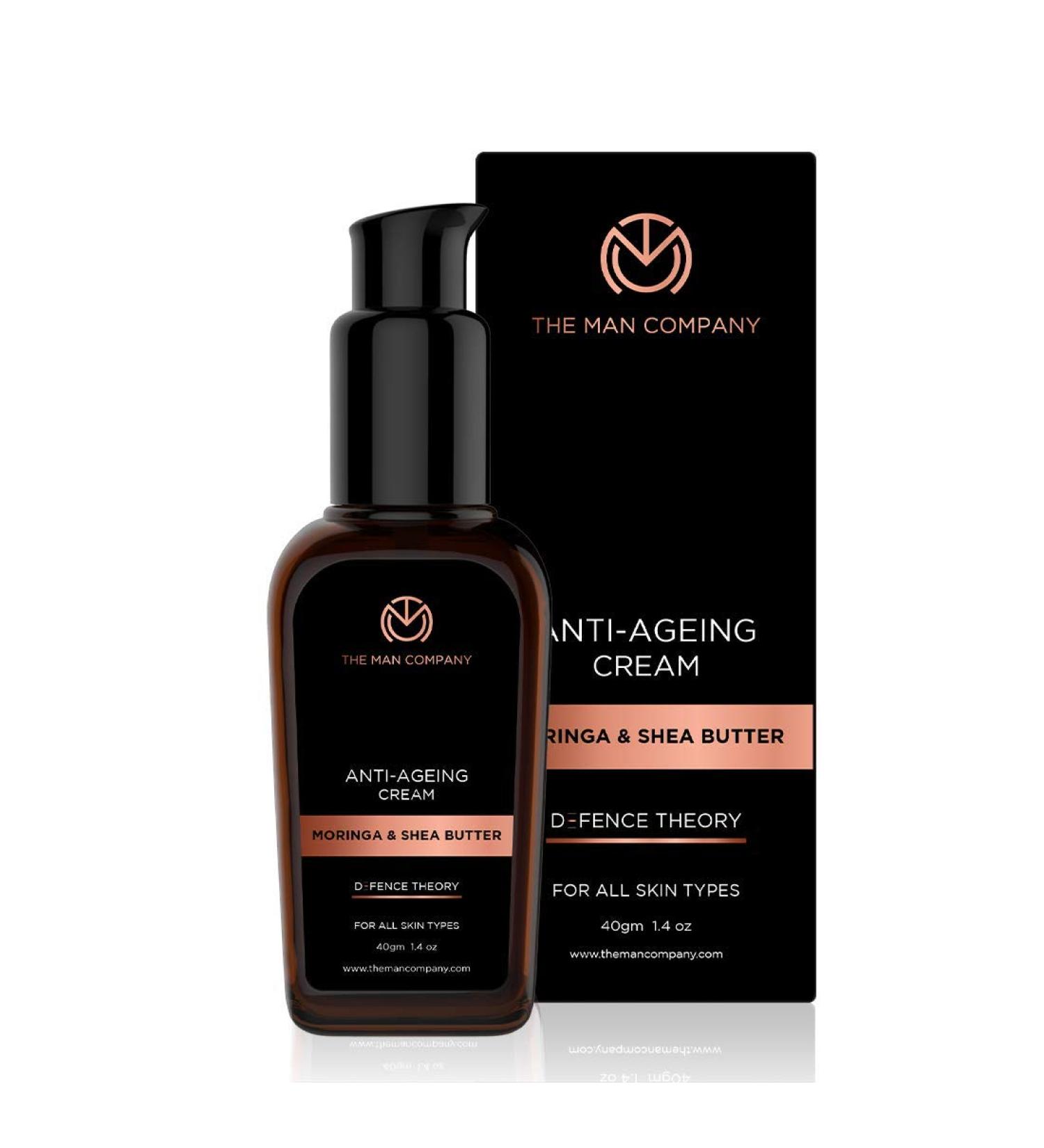 The Man Company Anti Aging Face Cream Eye Cream for Wrinkles Bags & Dark Circles (40 g) - 95% Natural Anti Wrinkle Cream - Night Cream for Mature Skin - Buy Online on GoSupps.com