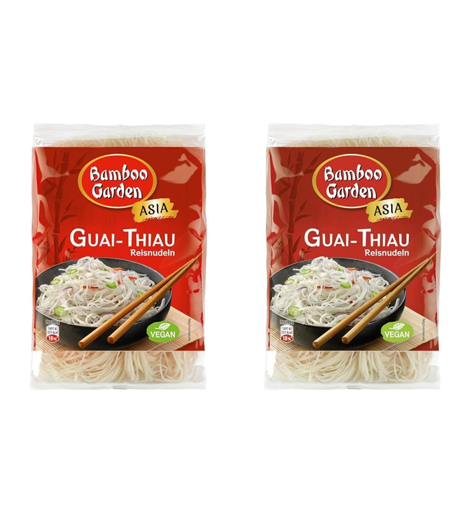 Bamboo Garden Rice Noodles Guai Thiau - 250g (Pack of 2) | Authentic Thai Noodle Dish | International Shipping Available - Buy Online on GoSupps.com