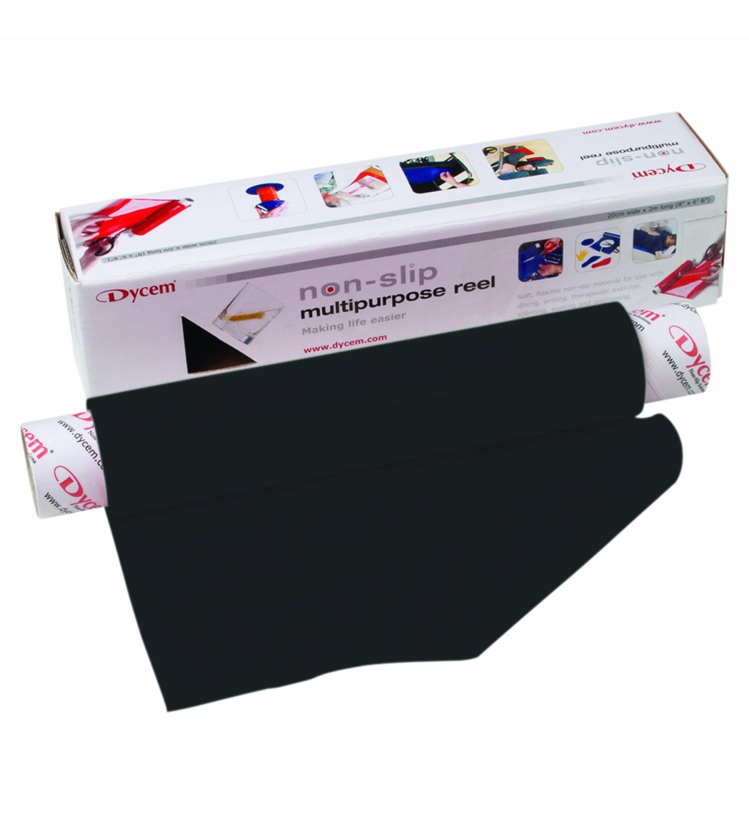 Dycem Non-Slip Material Roll, Black, 8" X 6.5 ft