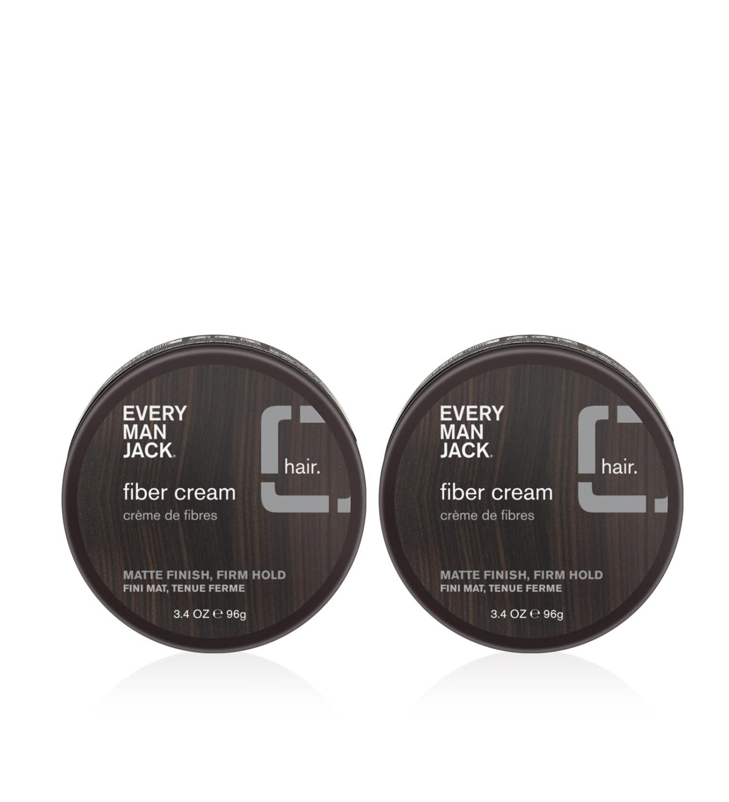 Every Man Jack Hair Styling Fiber Cream for Men - Medium Hold, Matte Finish, Non-Greasy - 3.4oz (2 Pack) - Buy Online on GoSupps.com