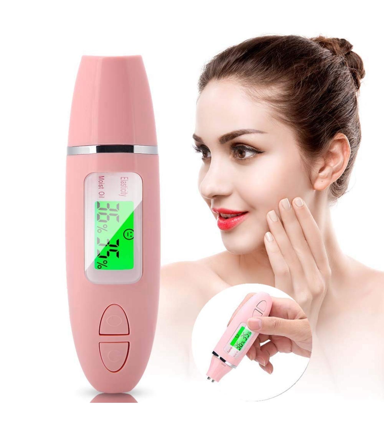 Skin Tester Face Moisture Dector Prcision Skin Sensor Analyzer Fluorescence Dector For Face Mask Sheet Body Moisture For Ipl/Systems Tester For Home Use And Salon Pink - Buy Online on GoSupps.com