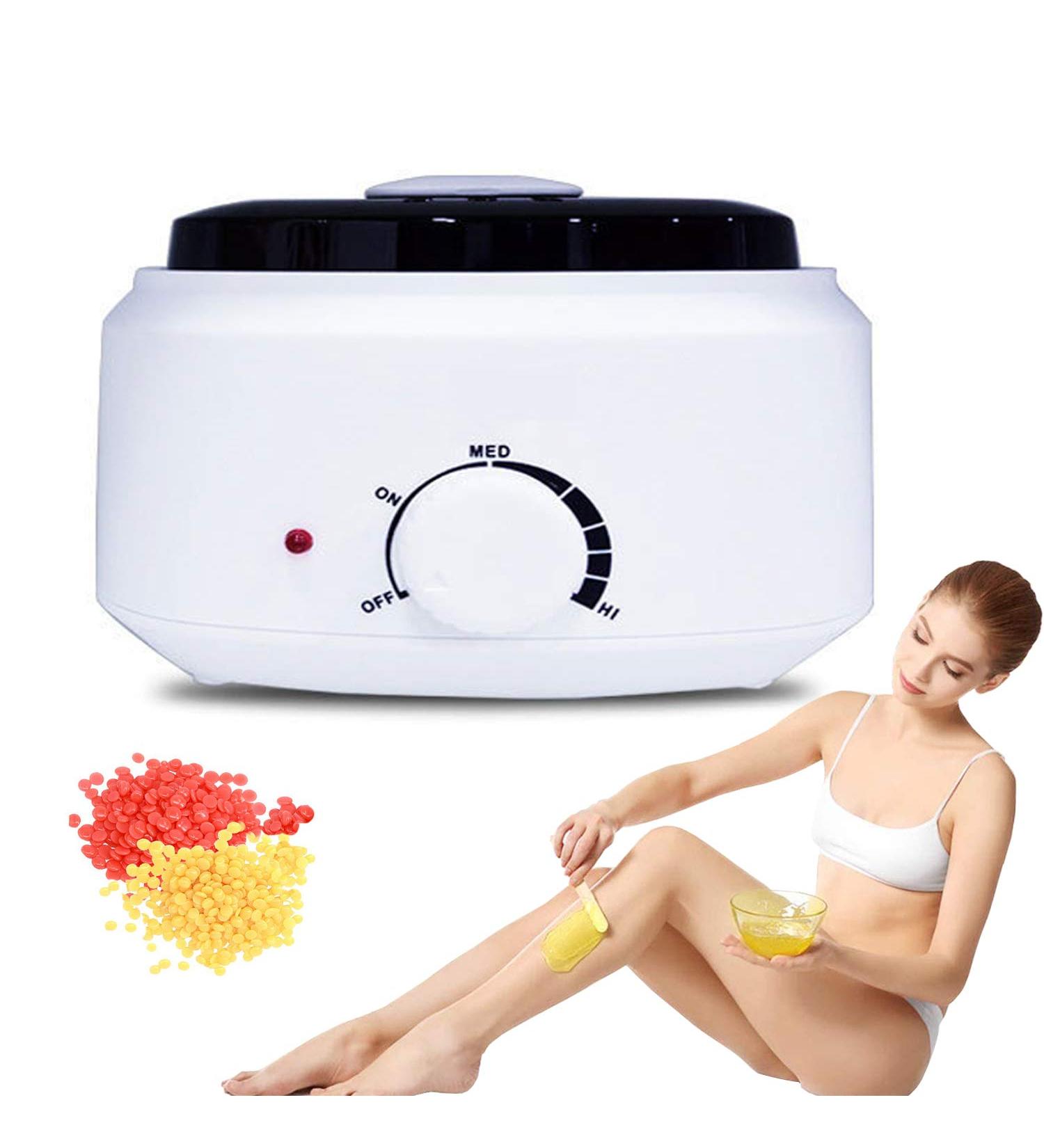 Wax Warmer Set | Built-in Thermal Safety Control | 6 Hard Wax Beans (White Honey) | Home Waxing for Women & Men - Buy Online on GoSupps.com