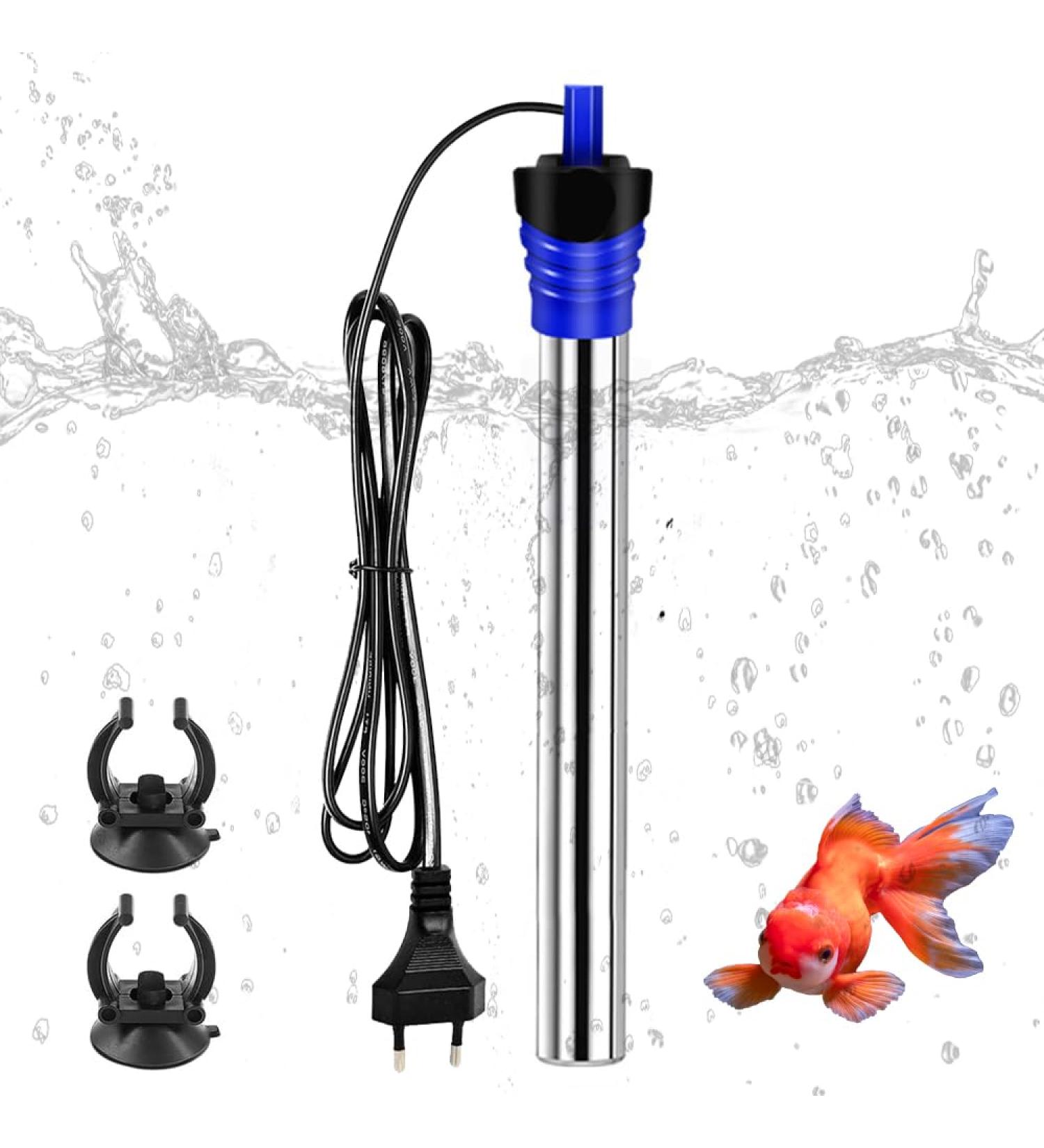 ABIEMUCE 200W Adjustable Aquarium Heater - 304 Stainless Steel Suction Cups Ideal for Fish Tanks (18-34 C 220V) - International Shipping - Buy Online on GoSupps.com