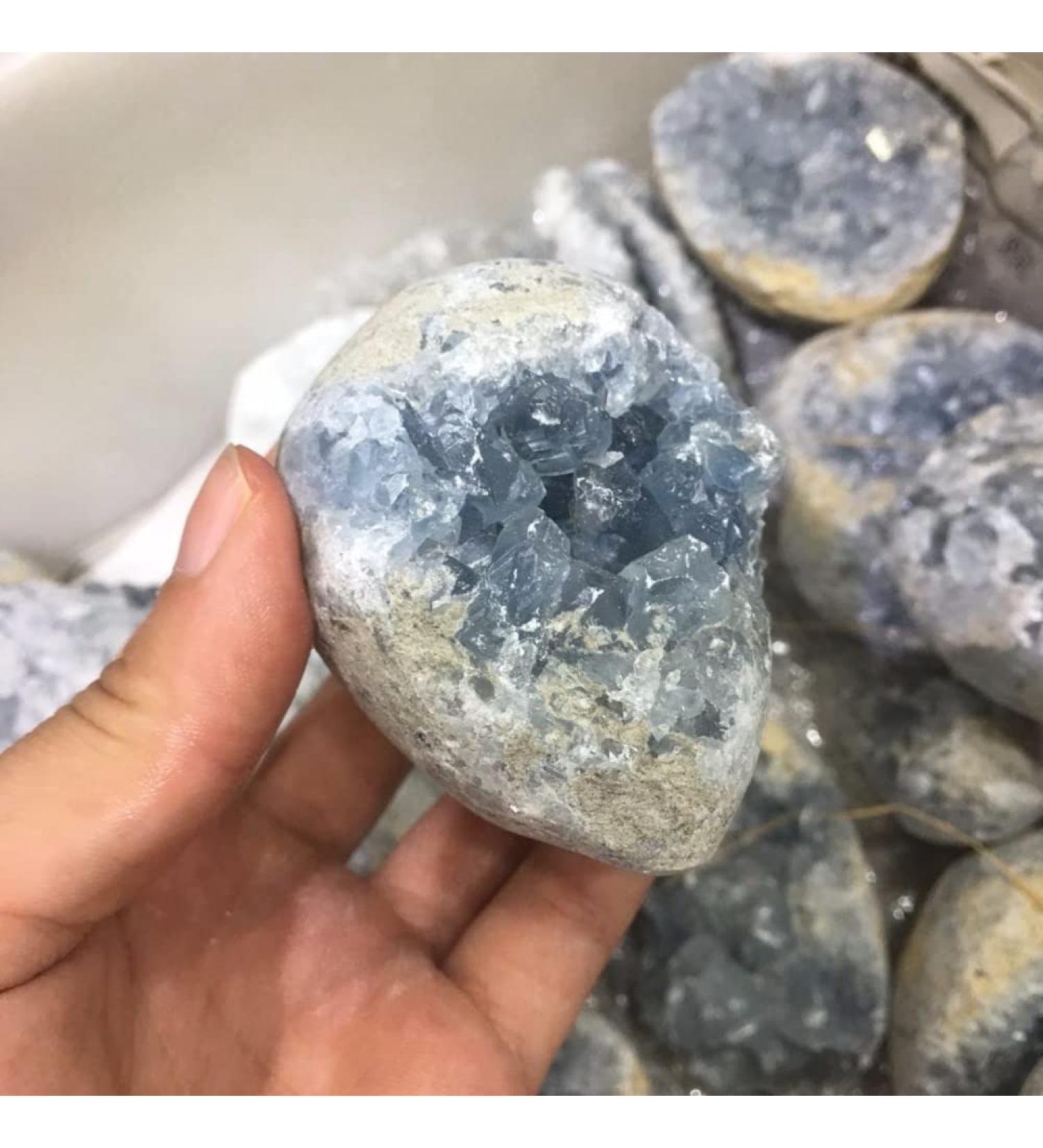Crystal Natural Blue Lapis Lazuli Quartz Crystal gem geode Rough Stone ningxiao - Buy Online on GoSupps.com