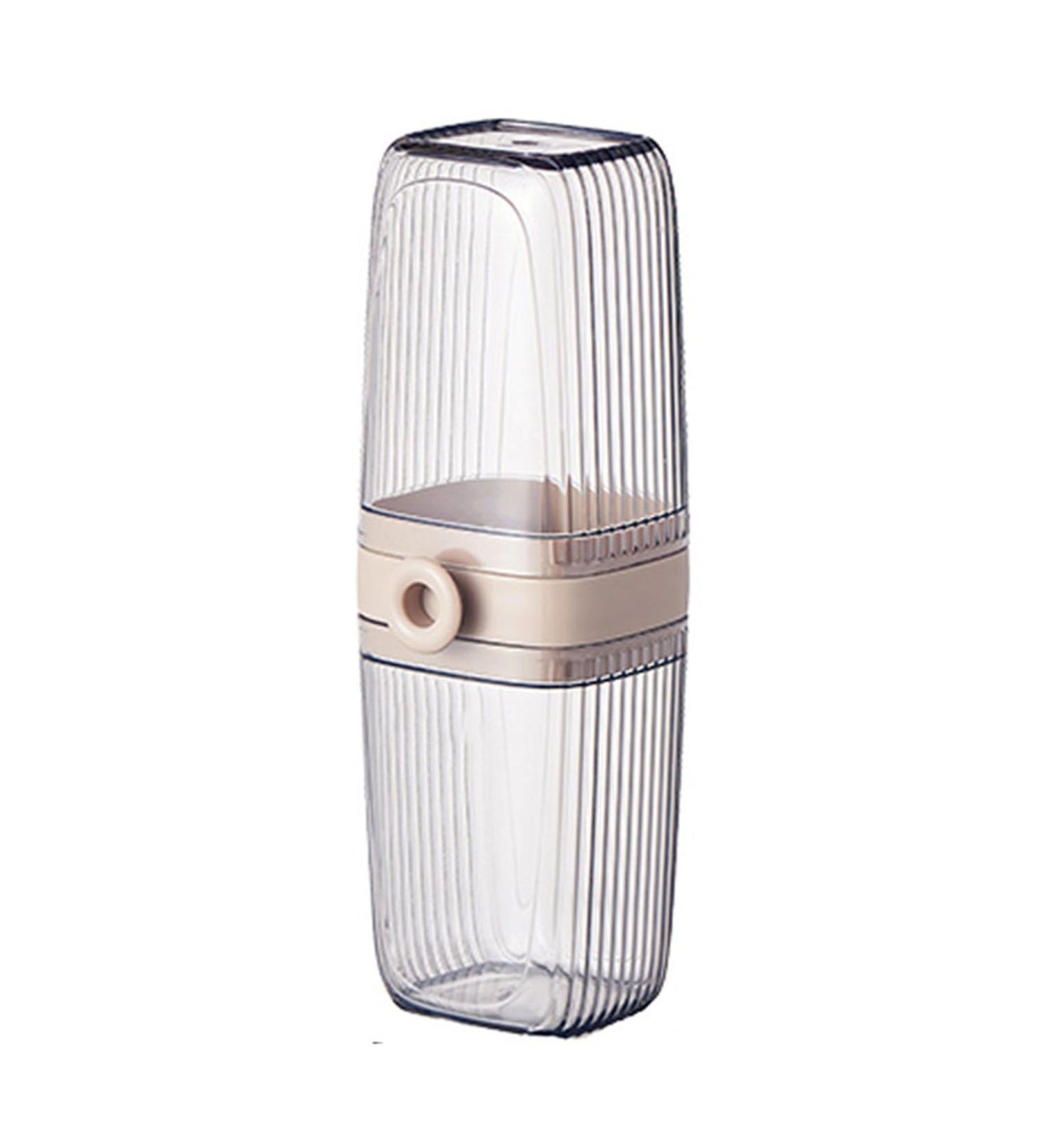 Alomejor Portable Travel Toothbrush Cup Set - Family Hygiene & Health Essentials | Transparent Toothpaste & Toothbrush Holder - Buy Online on GoSupps.com