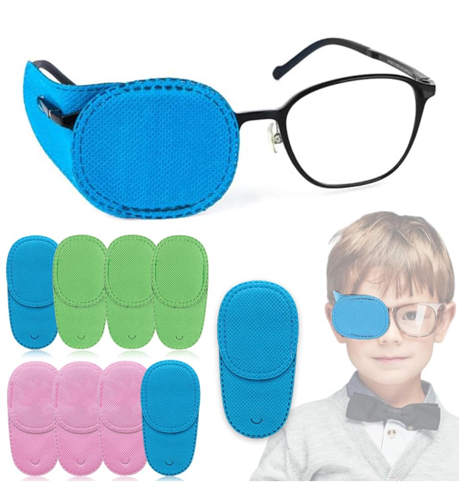 QOWUXHZ 18 Pieces Eye Patches Children Patches for Glasses Children Eye Lazy Eye Visual Therapy Eye Occlusion Eye Patches Visual Correction Covers Pink Blue Green - Buy Online on GoSupps.com